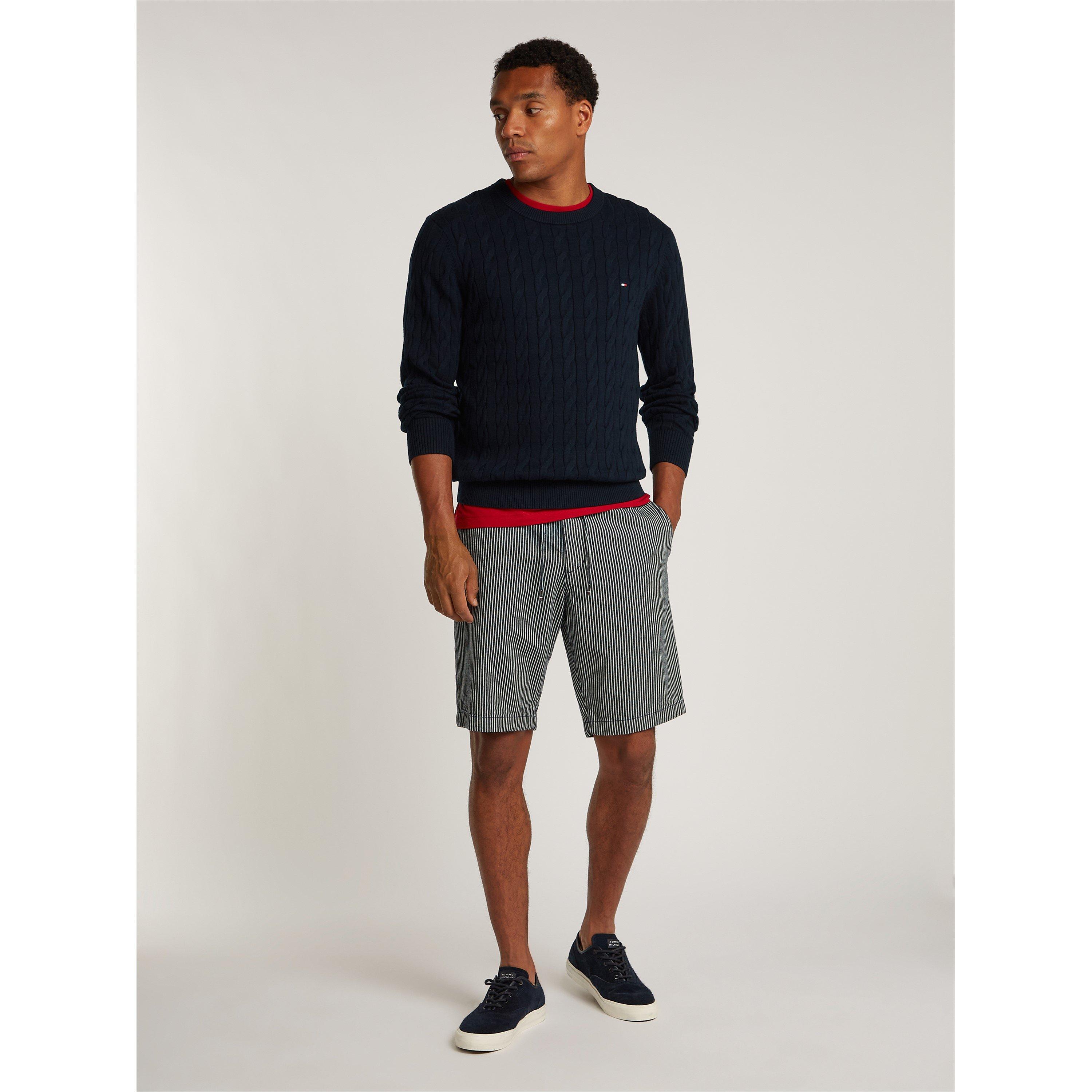 Desert Sky - Tommy Hilfiger - Classic Cotton Cable Crew Neck - 3