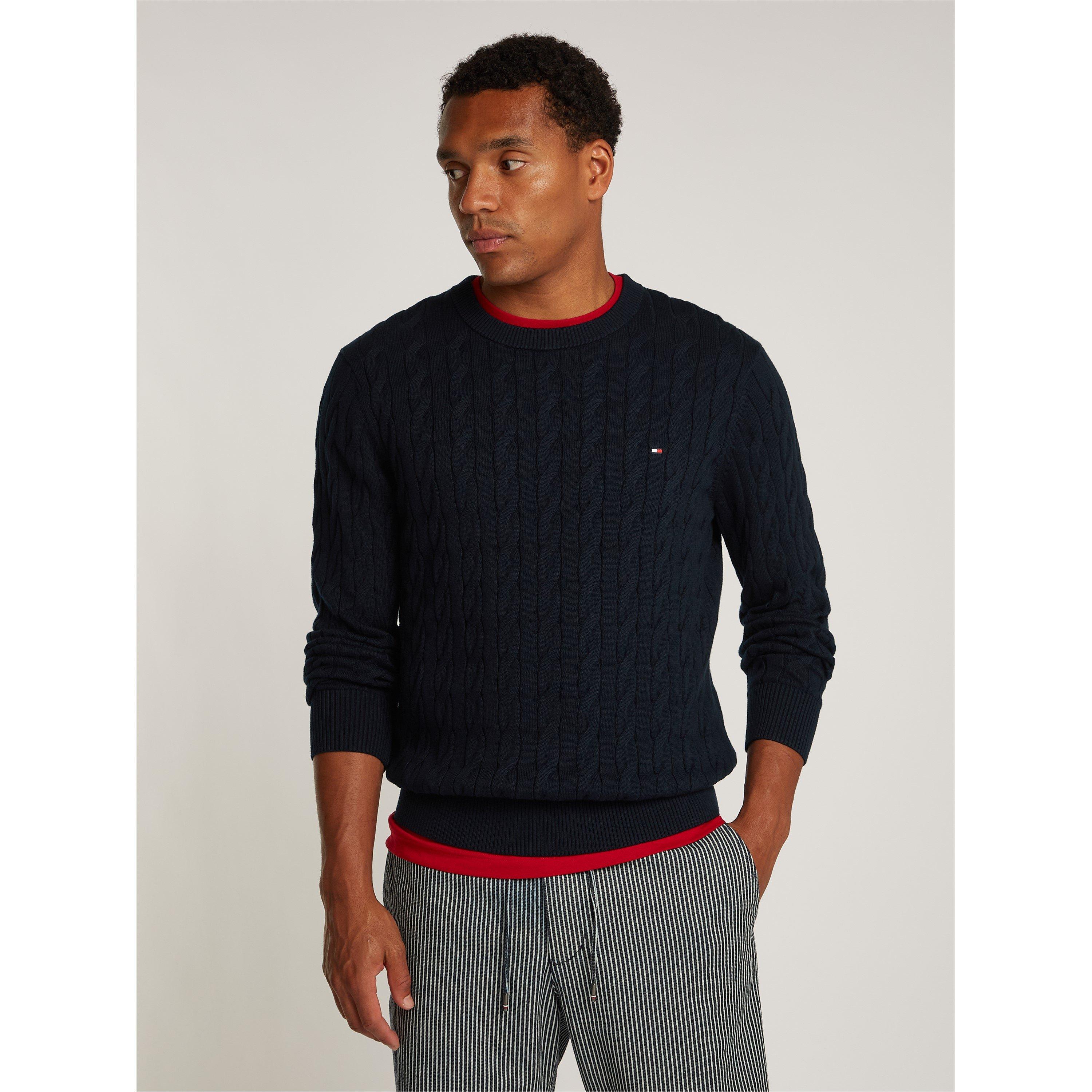 Desert Sky - Tommy Hilfiger - Classic Cotton Cable Crew Neck - 6