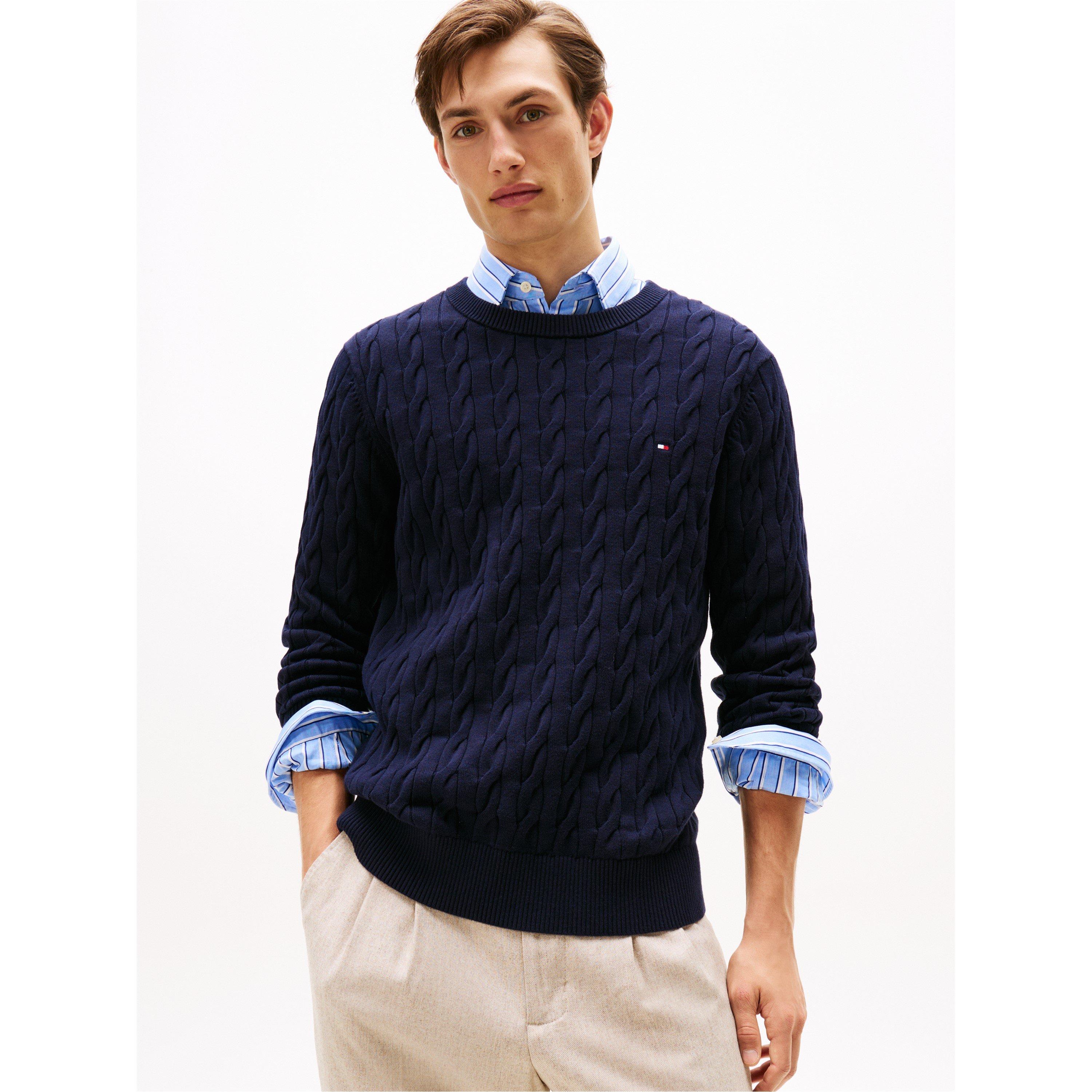 Desert Sky DW5 - Tommy Hilfiger - Classic Cotton Cable Crew Neck - 2