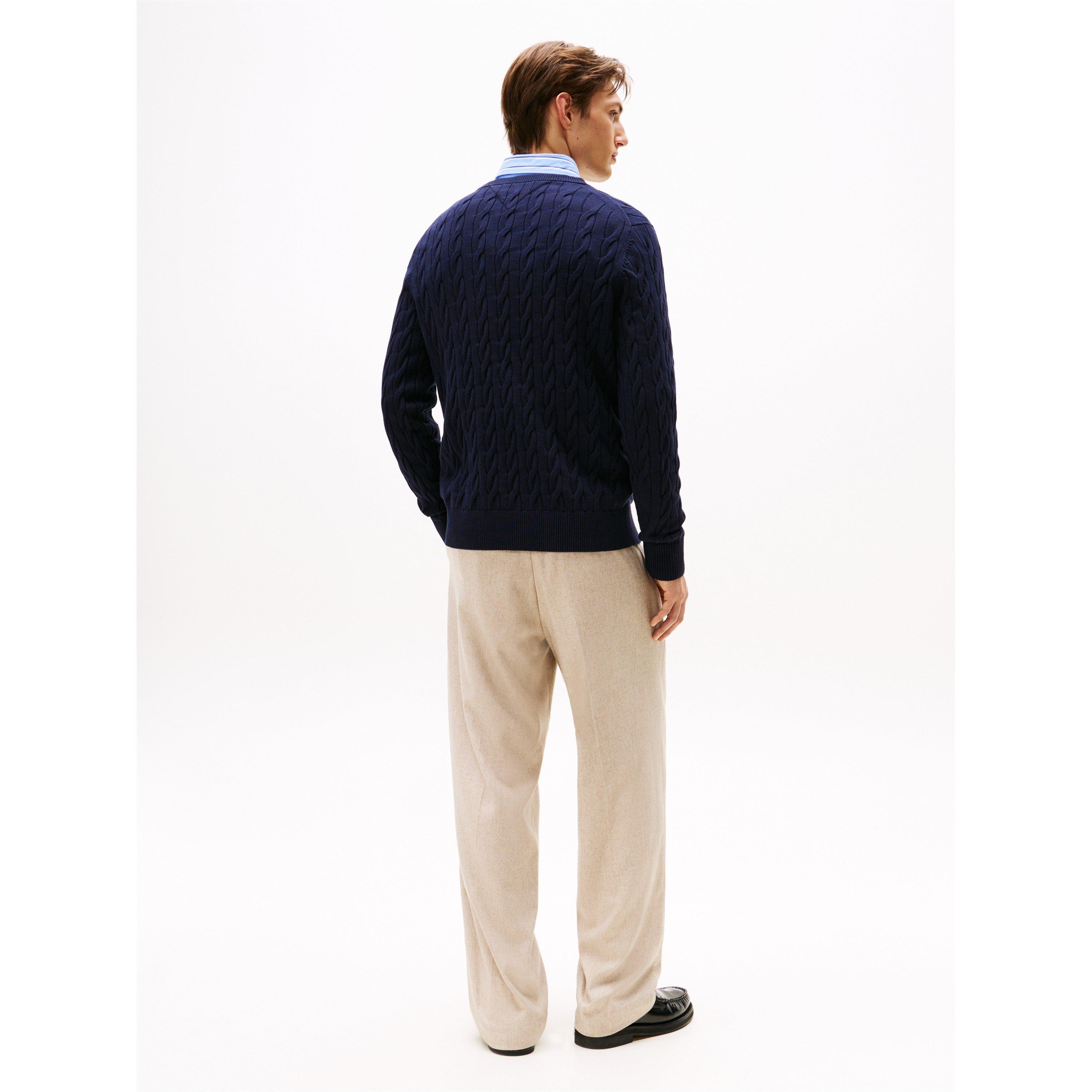 Desert Sky DW5 - Tommy Hilfiger - Classic Cotton Cable Crew Neck - 3