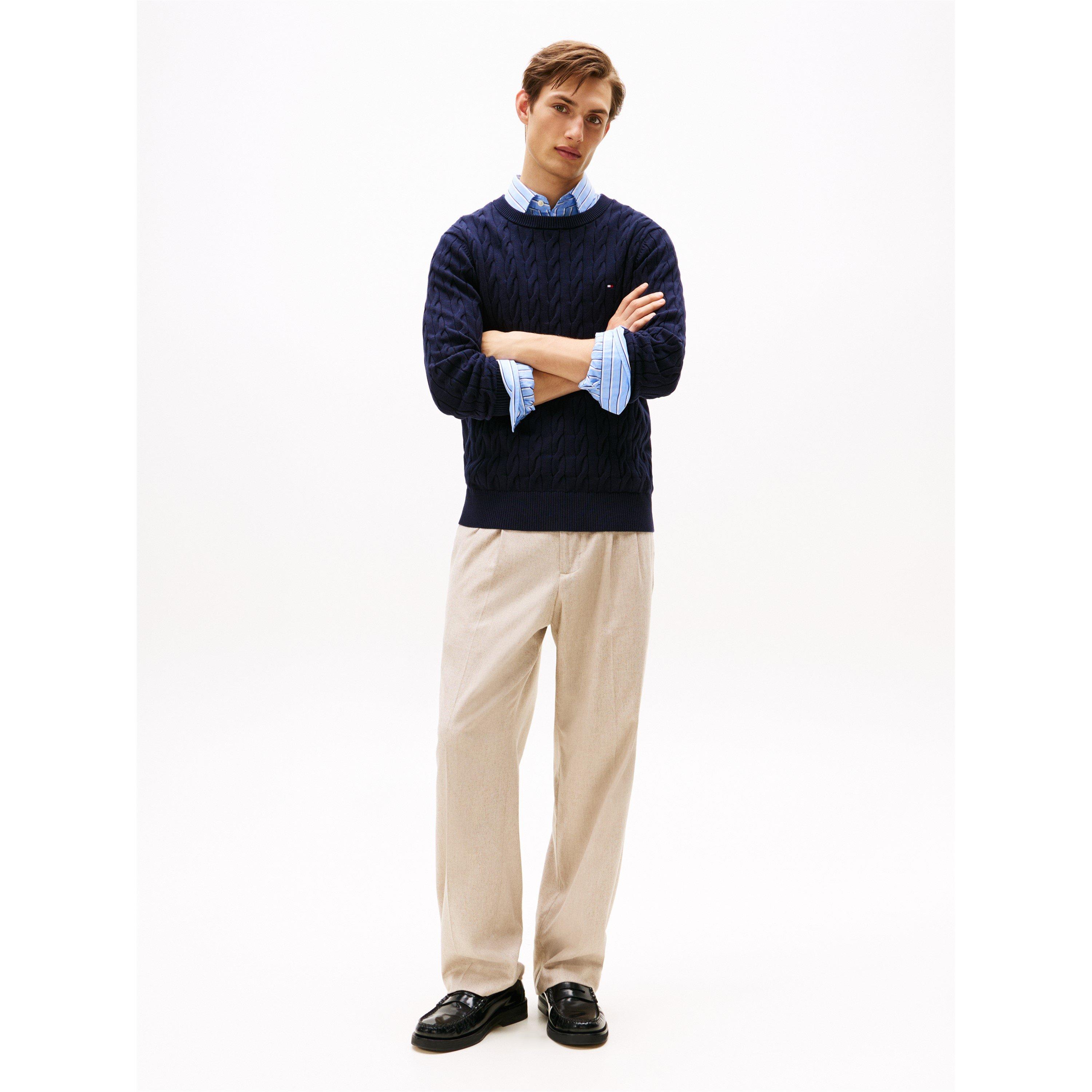 Desert Sky DW5 - Tommy Hilfiger - Classic Cotton Cable Crew Neck - 4