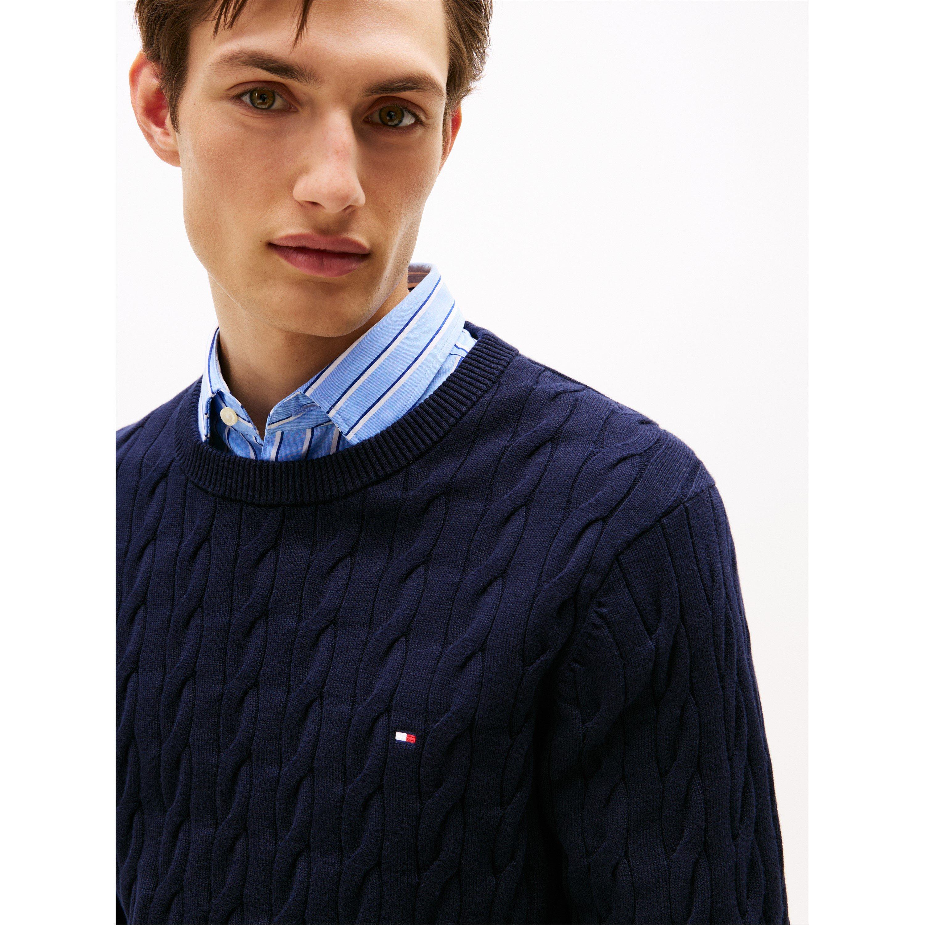 Desert Sky DW5 - Tommy Hilfiger - Classic Cotton Cable Crew Neck - 5