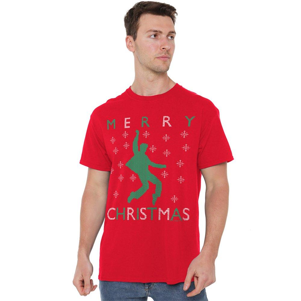 Red - Elvis Presley - Elvis Dancing Ugly Christmas T-Shirt Red - 1