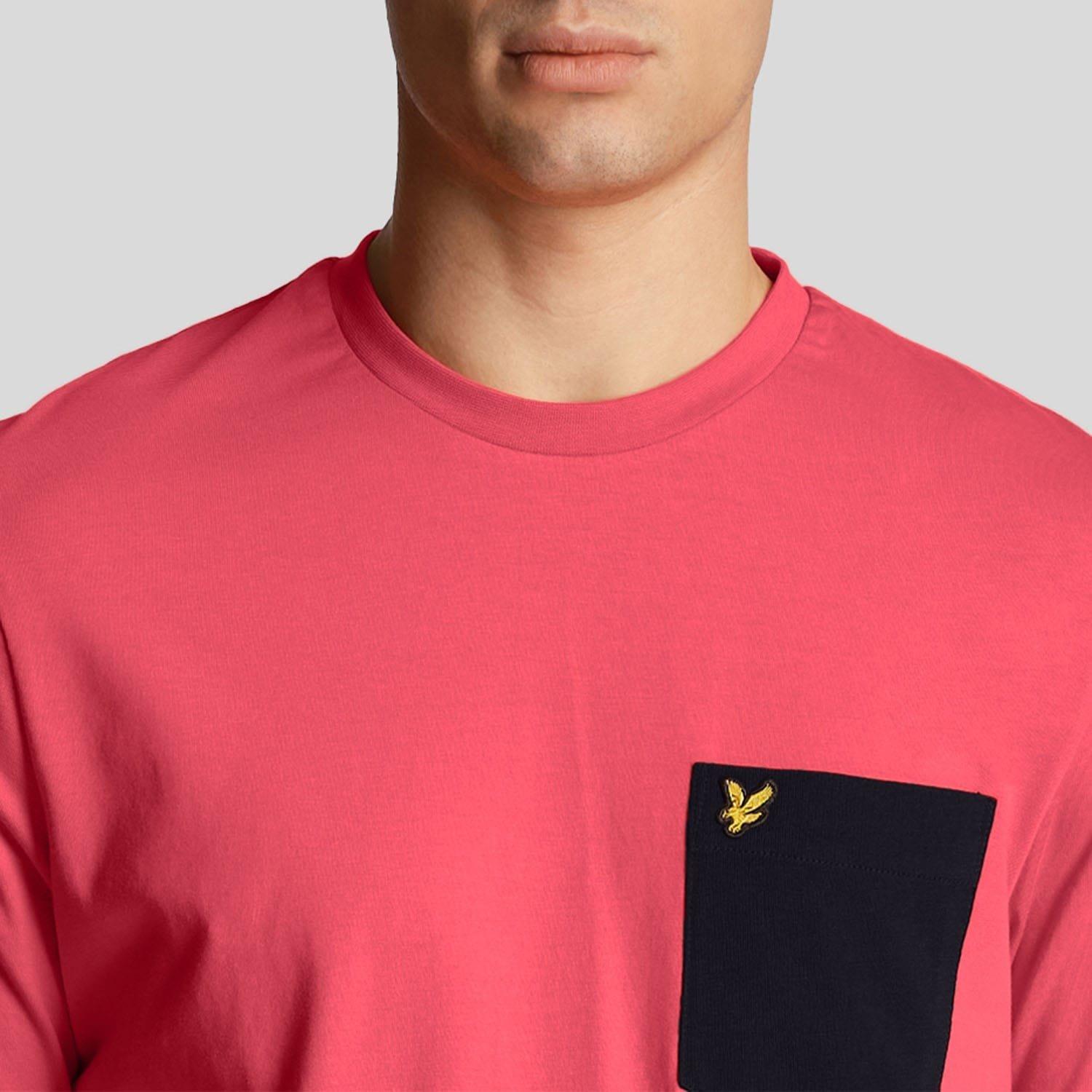 Pink - Lyle and Scott - Contrast Pocket T-Shirt - 3