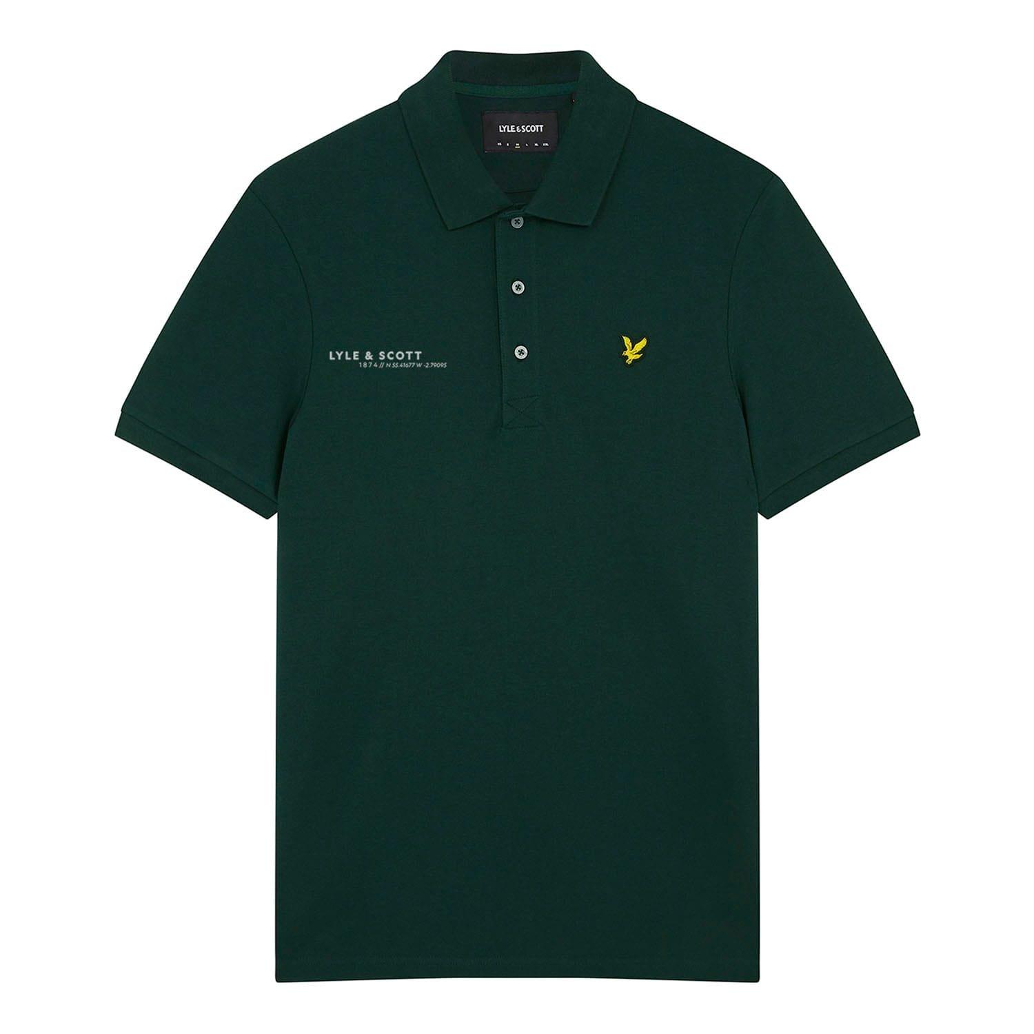 Green - Lyle and Scott - Co-Ordinate Print Plain Polo Shirt - 5