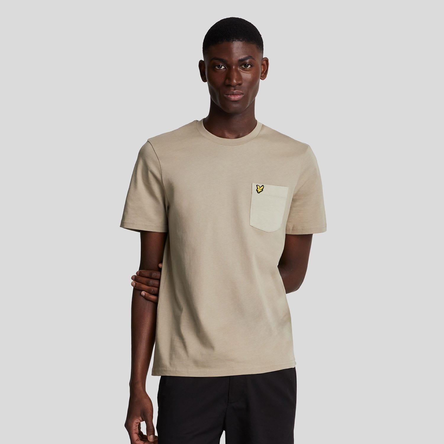 Beige - Lyle and Scott - Tonal Pocket T-Shirt - 1