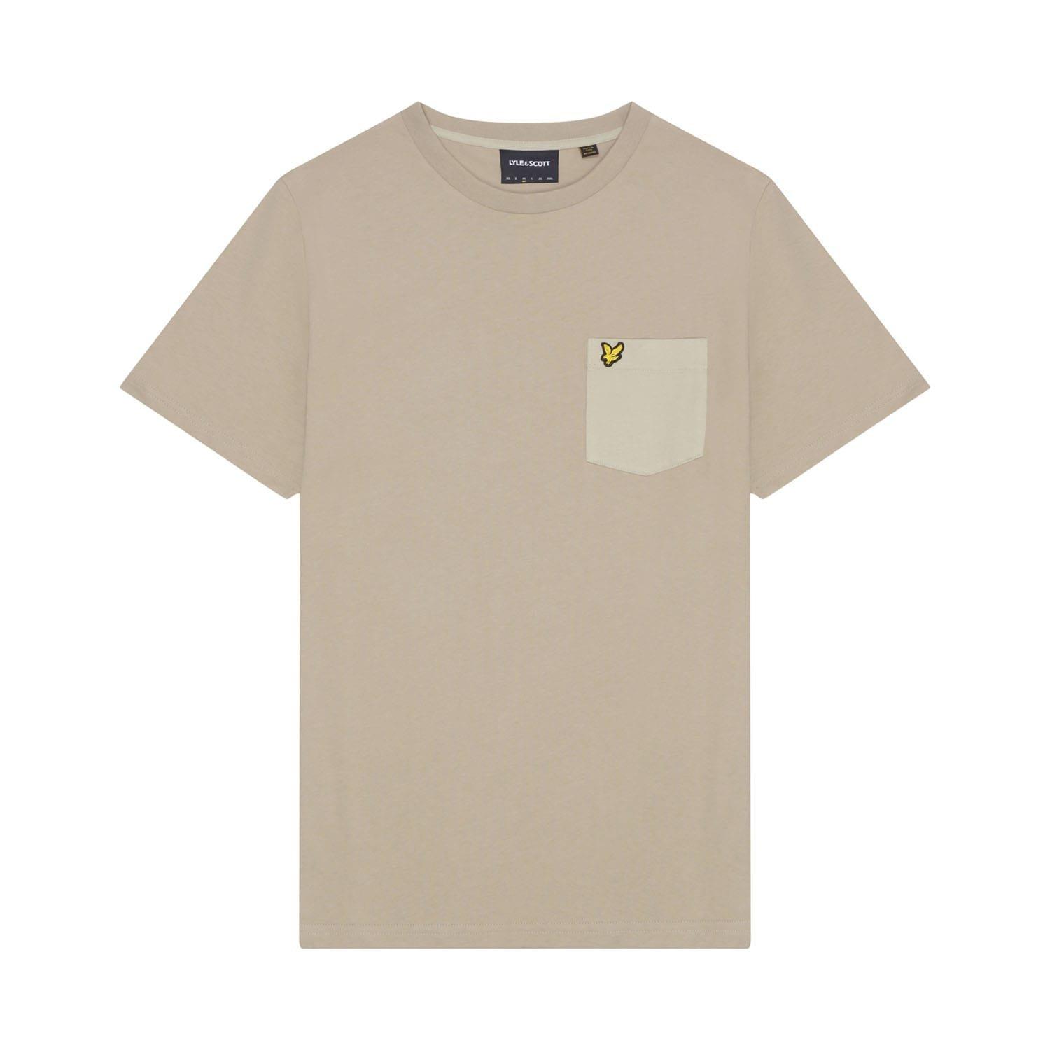 Beige - Lyle and Scott - Tonal Pocket T-Shirt - 5
