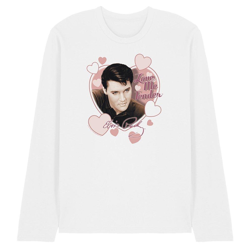 White - Elvis Presley - Elvis Presleylove Me Tender Long Sleeve T-Shirt W - 1