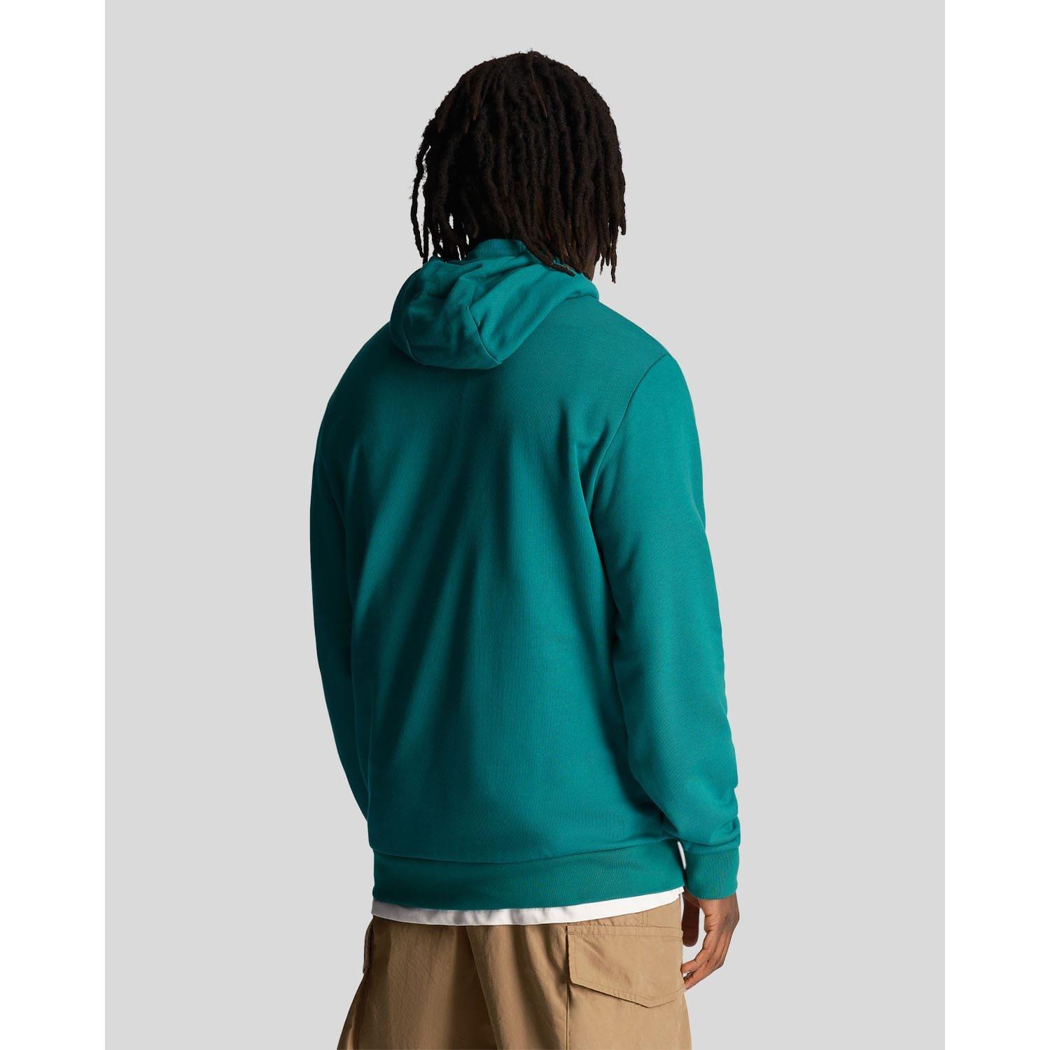 Green - Lyle and Scott - Loopback Embroidered Hoodie - 3