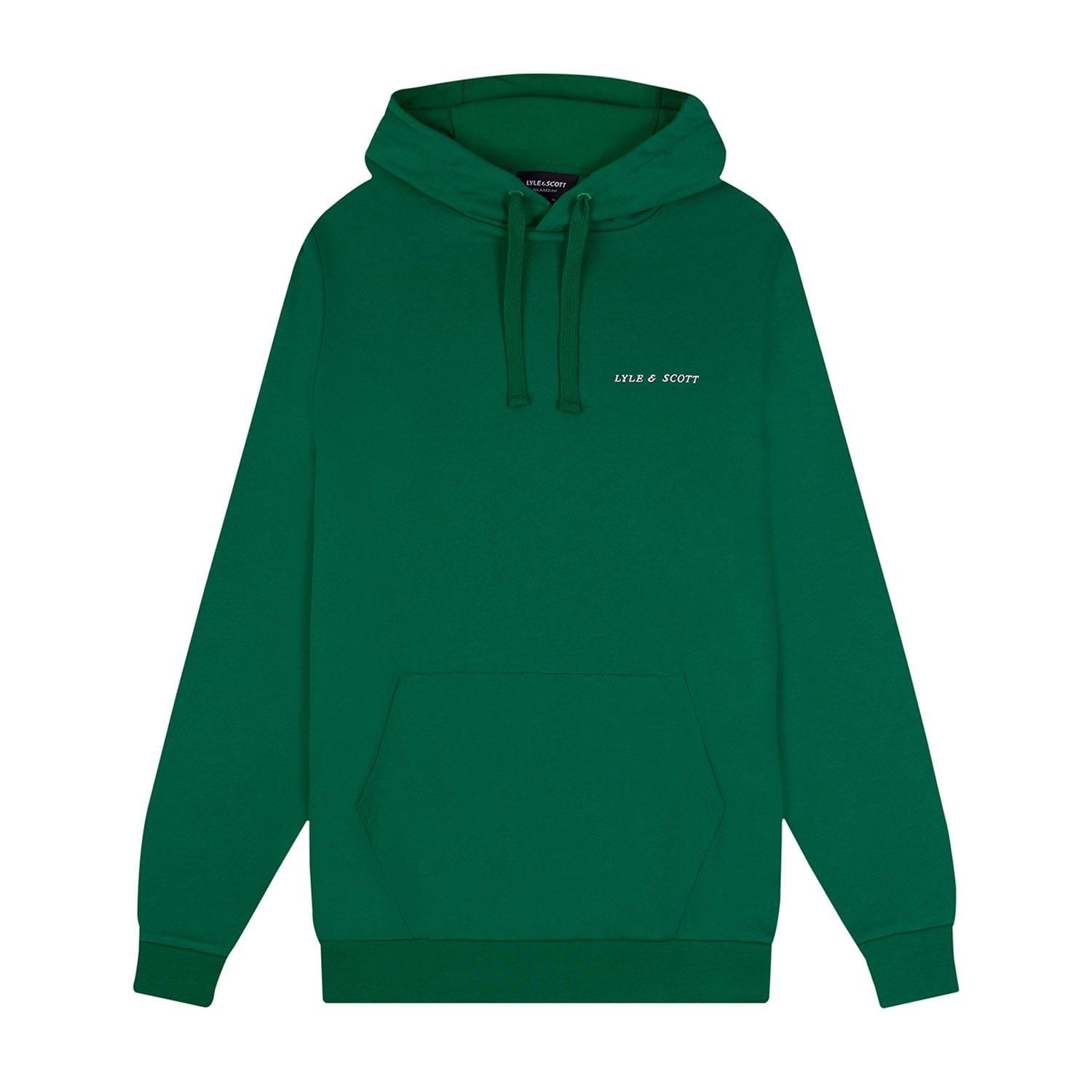 Green - Lyle and Scott - Loopback Embroidered Hoodie - 5