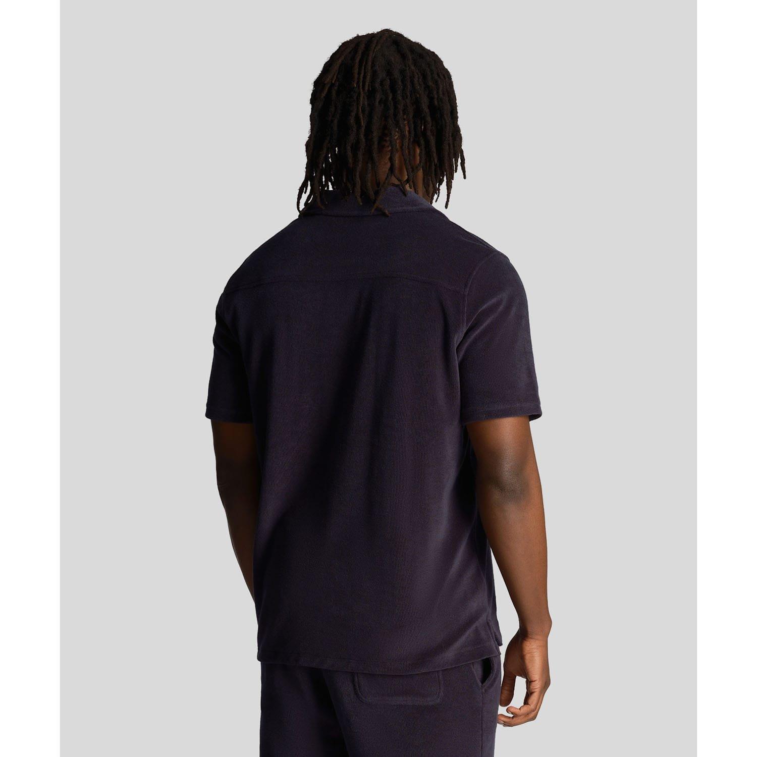 Navy - Lyle and Scott - Towelling Resort Shirt - 3