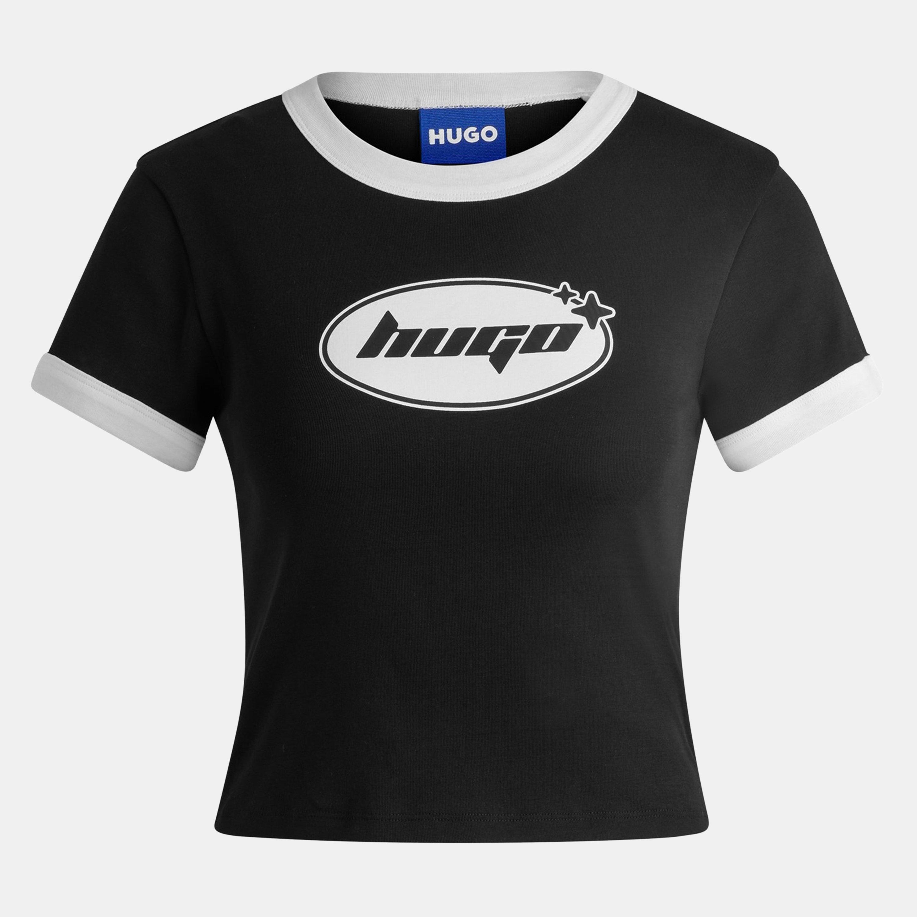 Hugo Women's Dalia Baby Ringer T-Shirt - Black - S