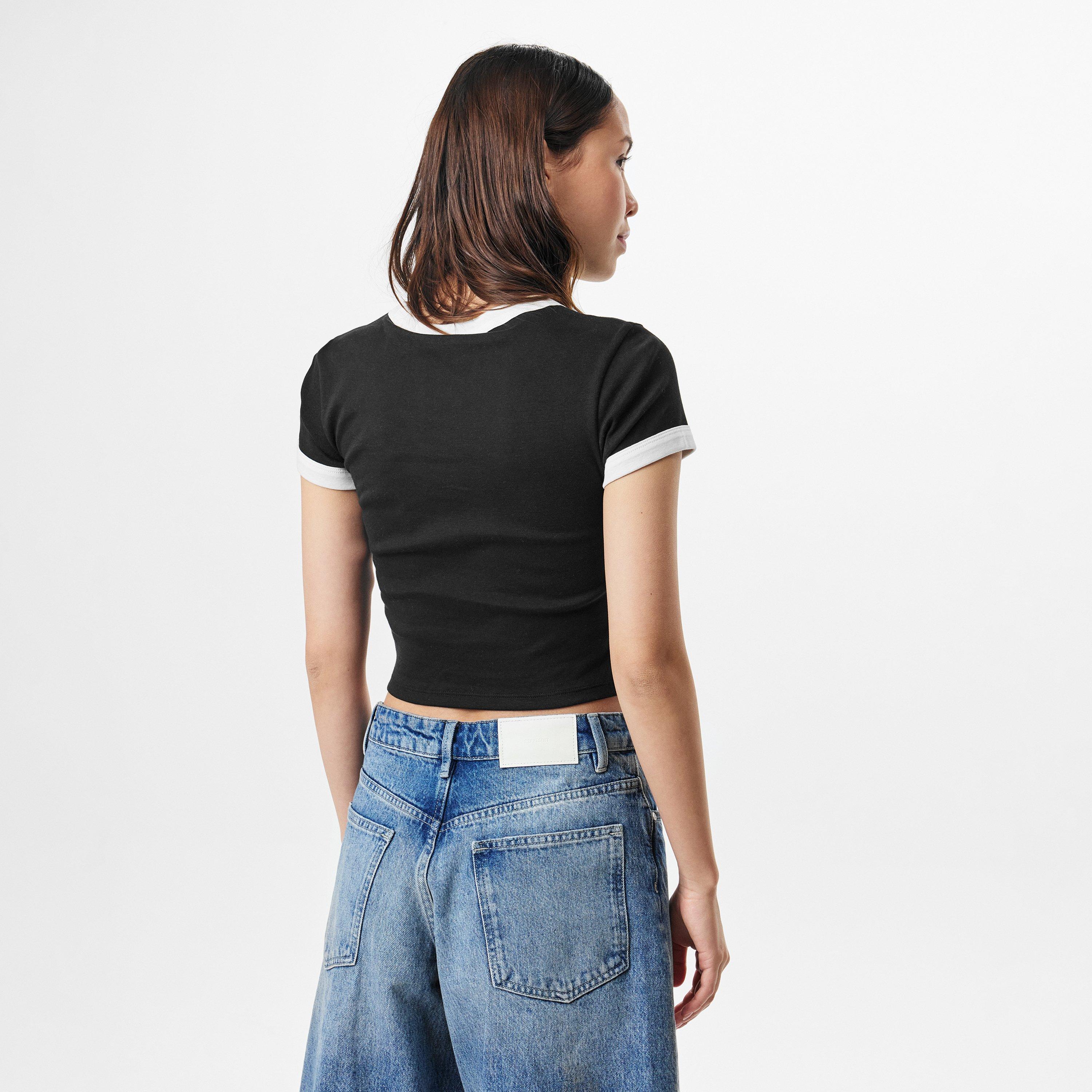 Black - Hugo - Dalia Baby Ringer T-Shirt - 3