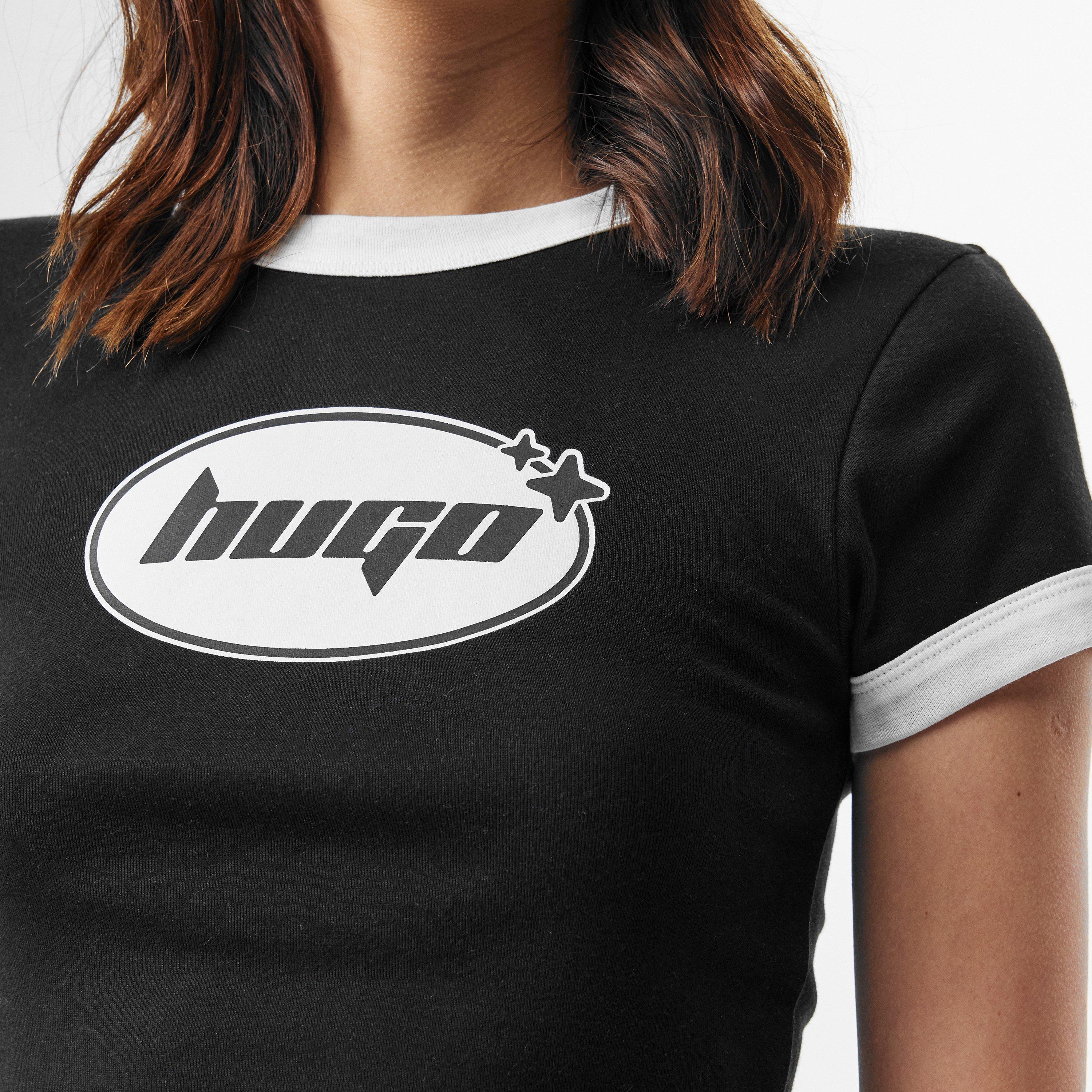 Black - Hugo - Dalia Baby Ringer T-Shirt - 4