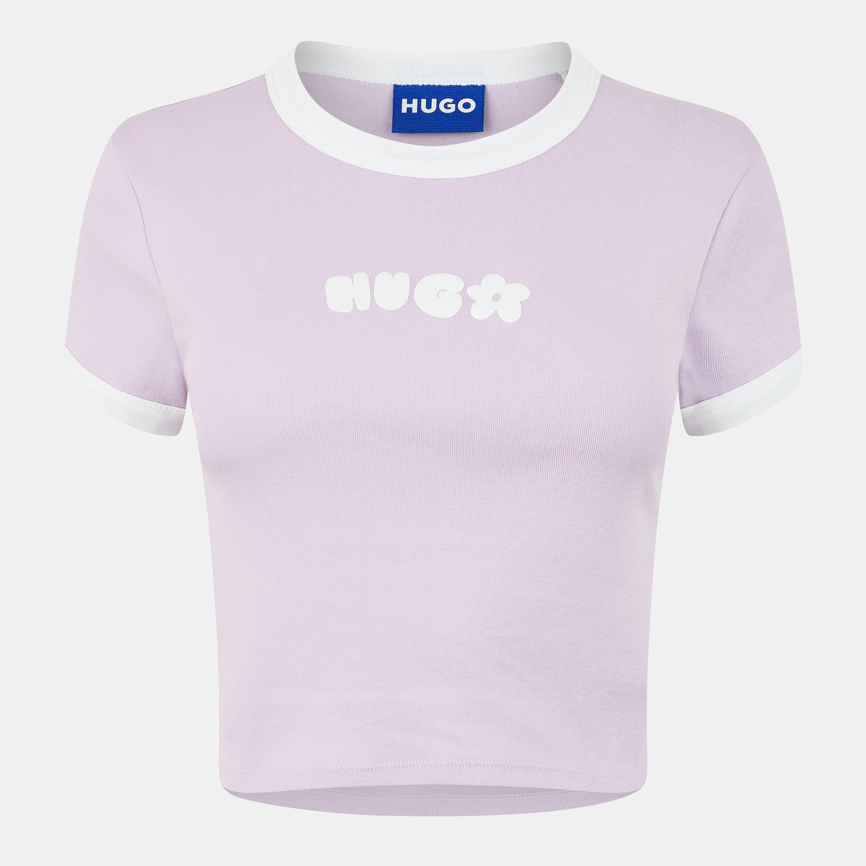 Hugo Women's Dalia Baby Ringer T-Shirt - Lt/Pstl Purple - S