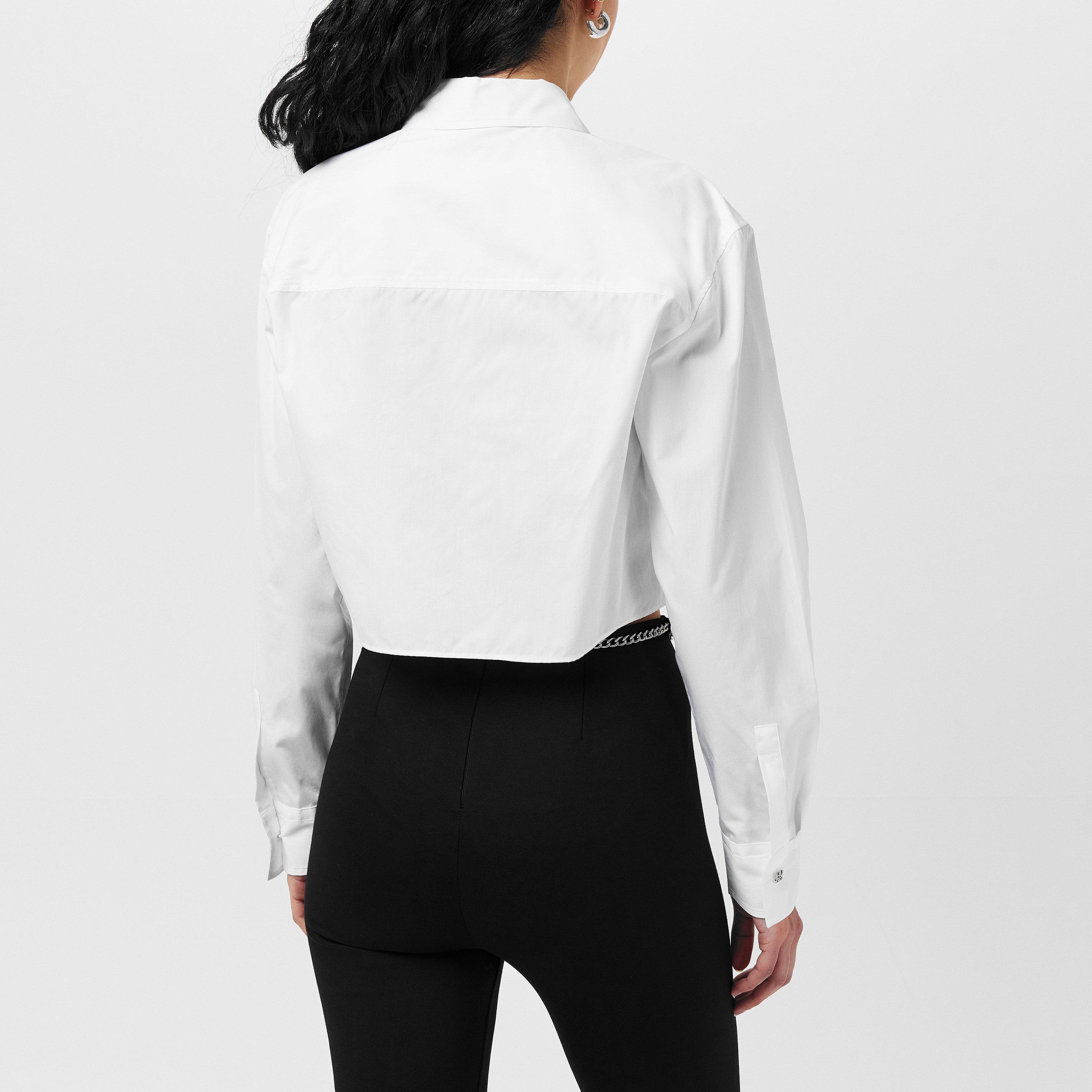 White - Hugo - Ecarla Cropped Shirt - 4