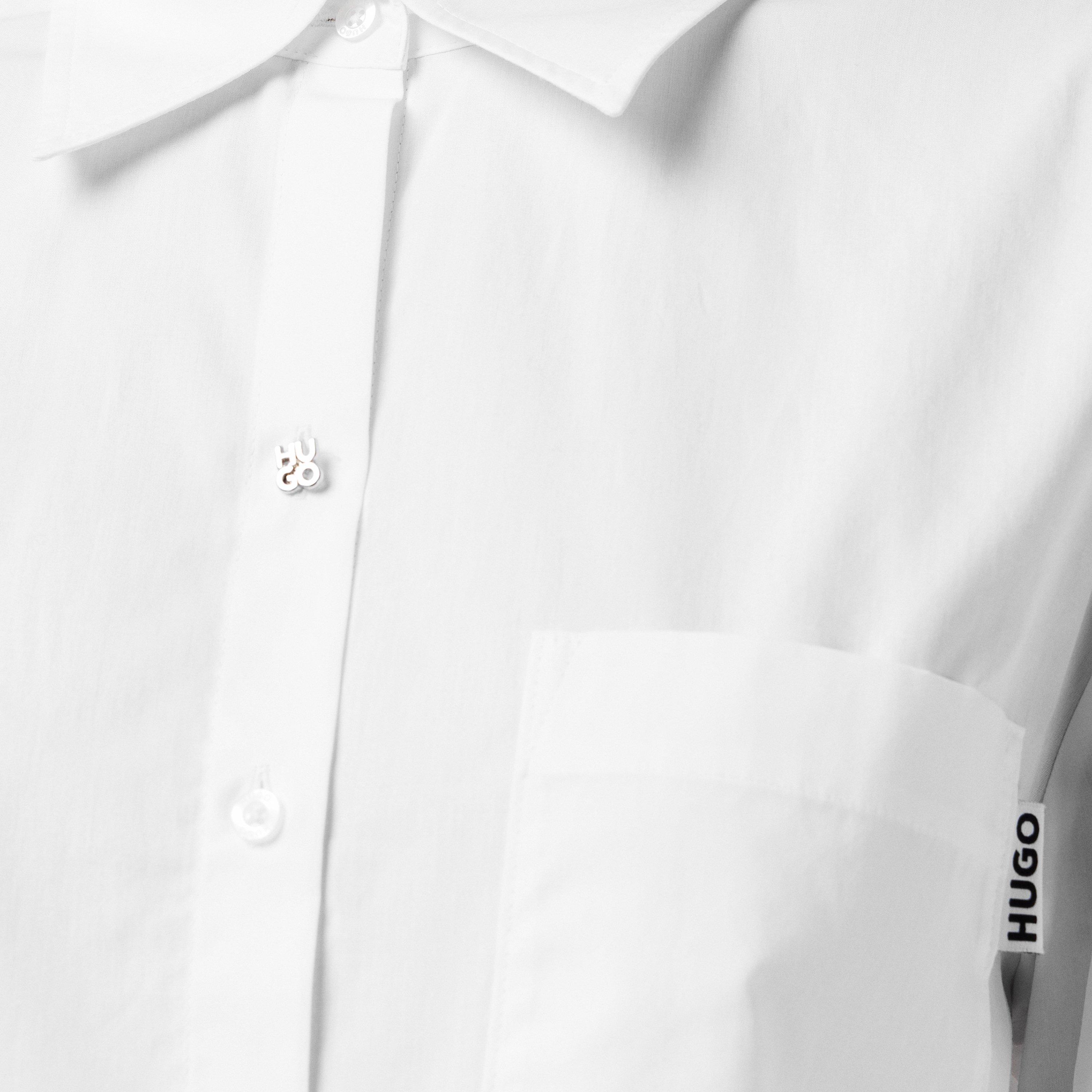 White - Hugo - Ecarla Cropped Shirt - 5