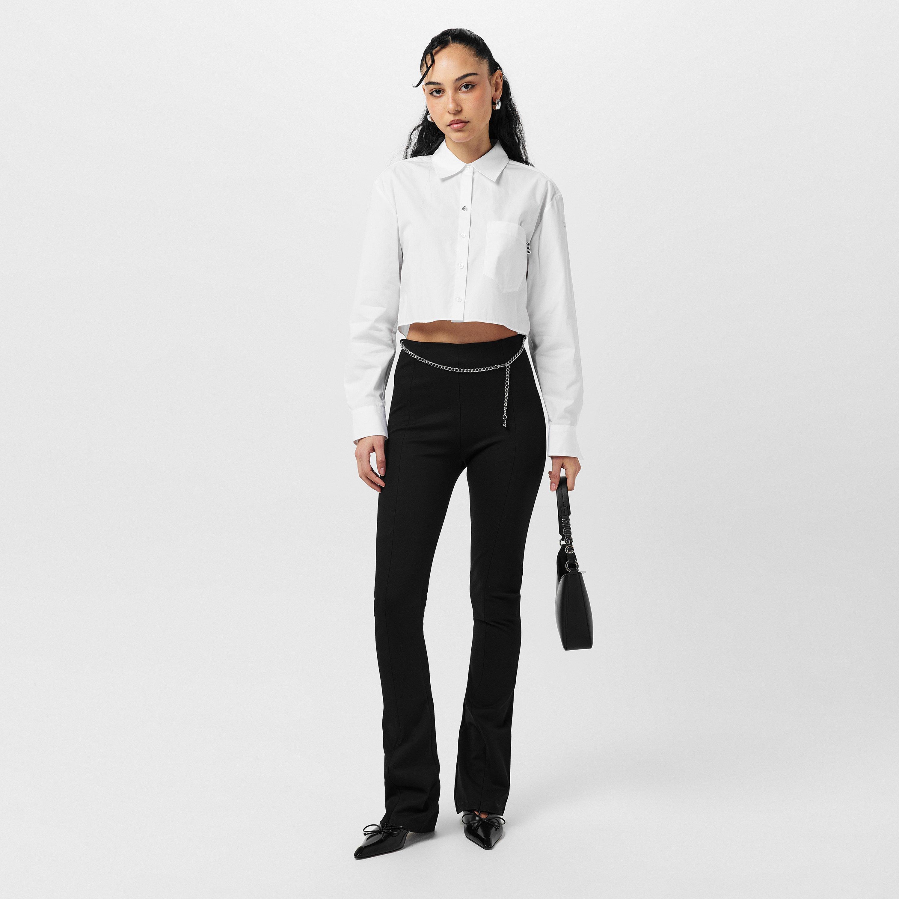 White - Hugo - Ecarla Cropped Shirt - 6