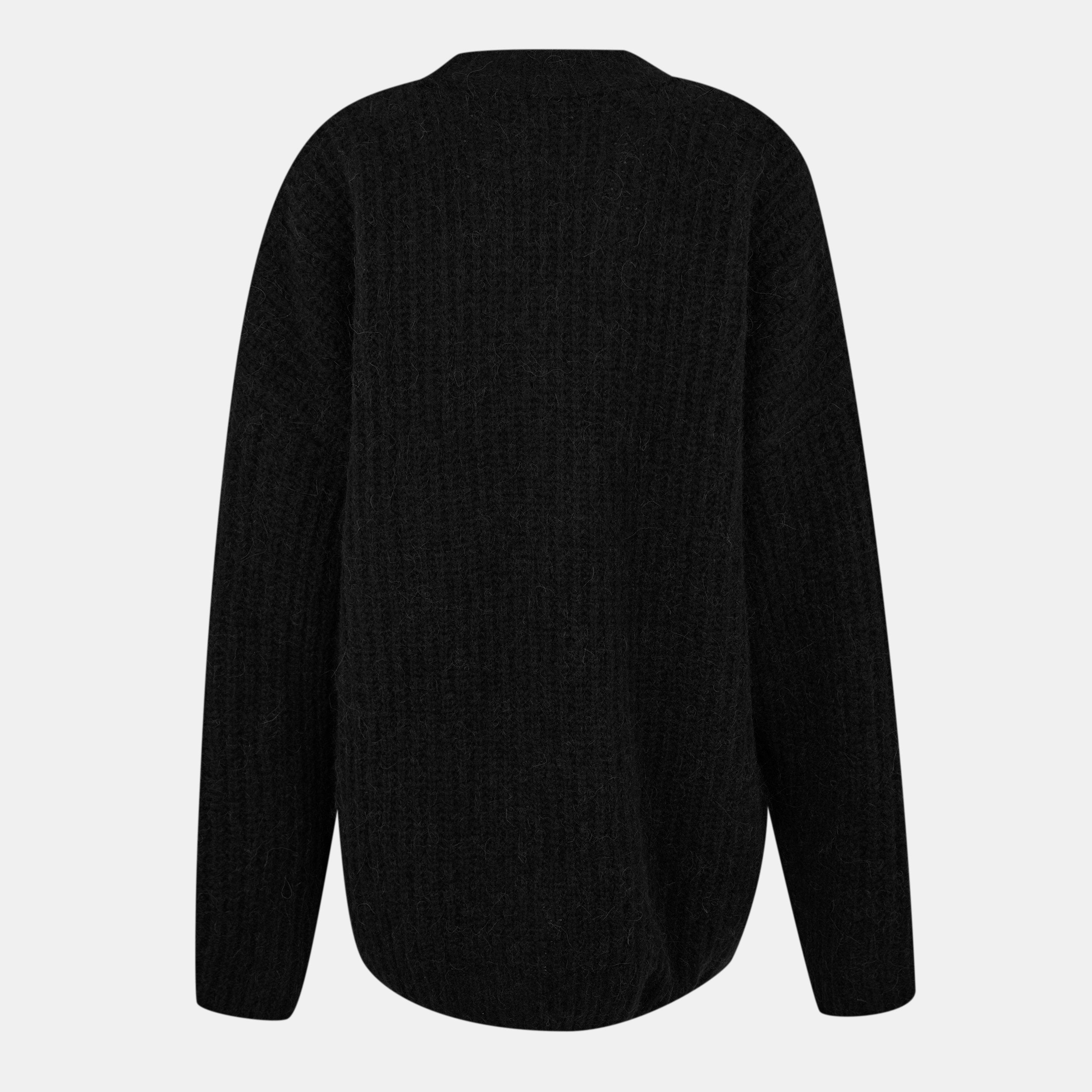 Black - Hugo - Oversized Logo Sweater - 2