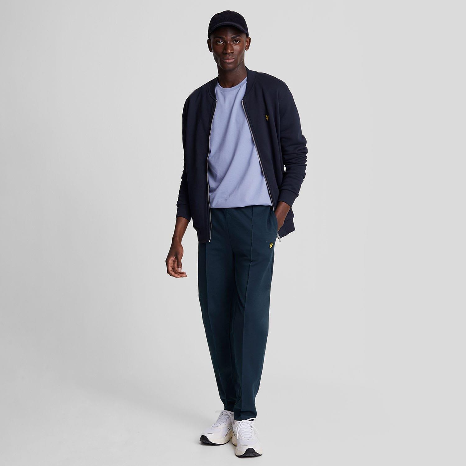 Navy - Lyle and Scott - Pintuck Interlock Sweatpants - 1