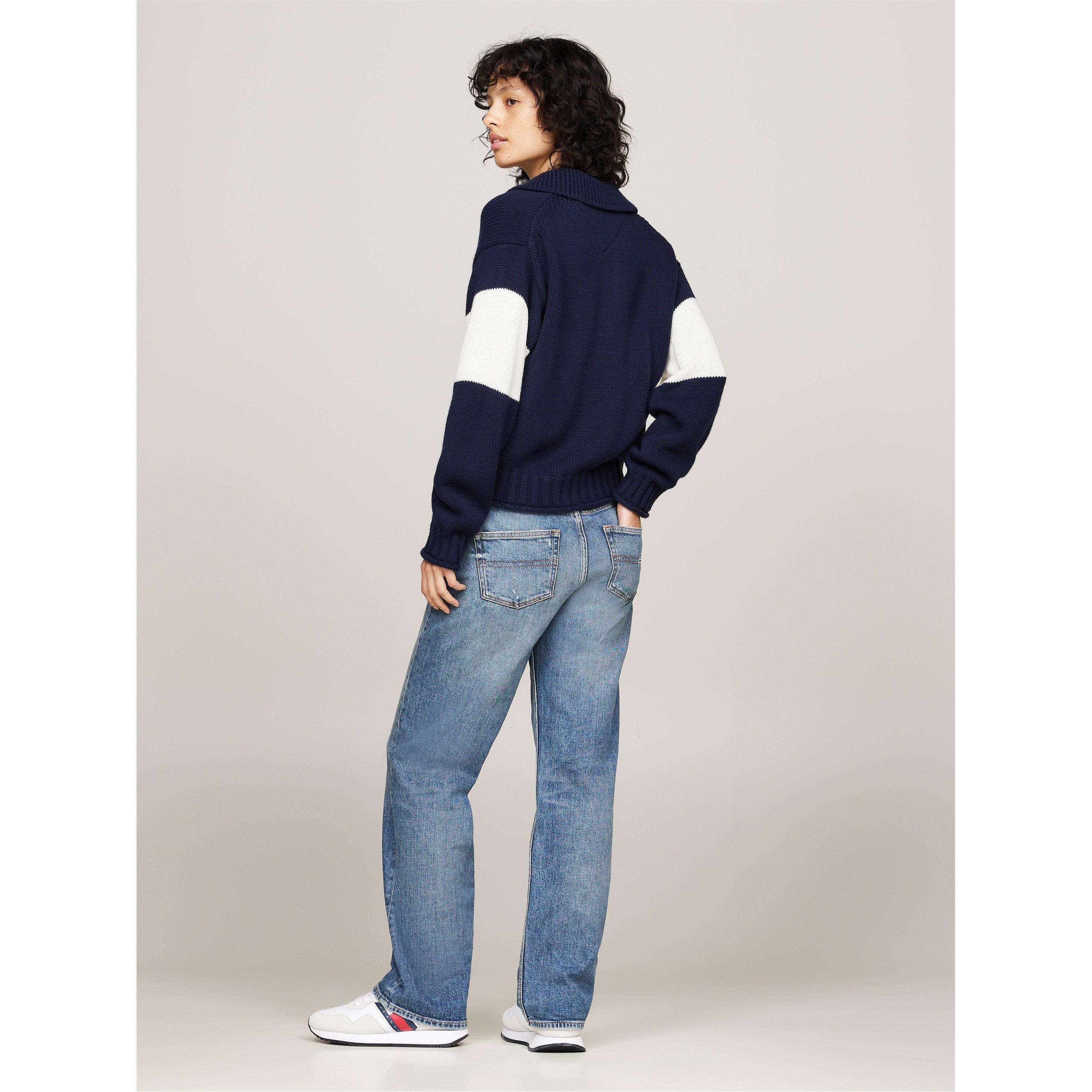 Lyle Mer okrugli ovratnik Sn99 - Tommy Jeans - Rugby Style V-Neck Cropped Jumper - 4