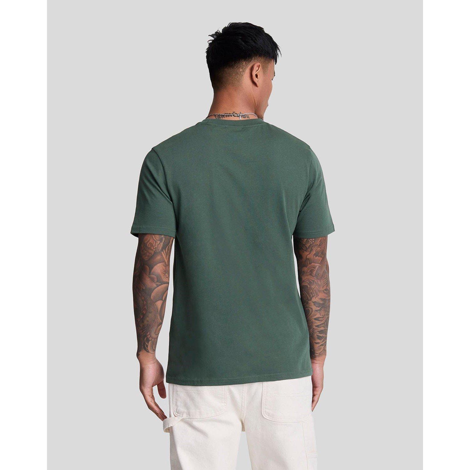 Teal - Lyle and Scott - Tonal Pocket T-Shirt - 3