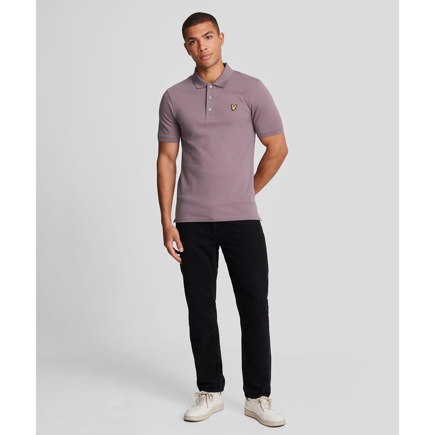 Mauve - Lyle and Scott - Plain Polo Shirt - 2