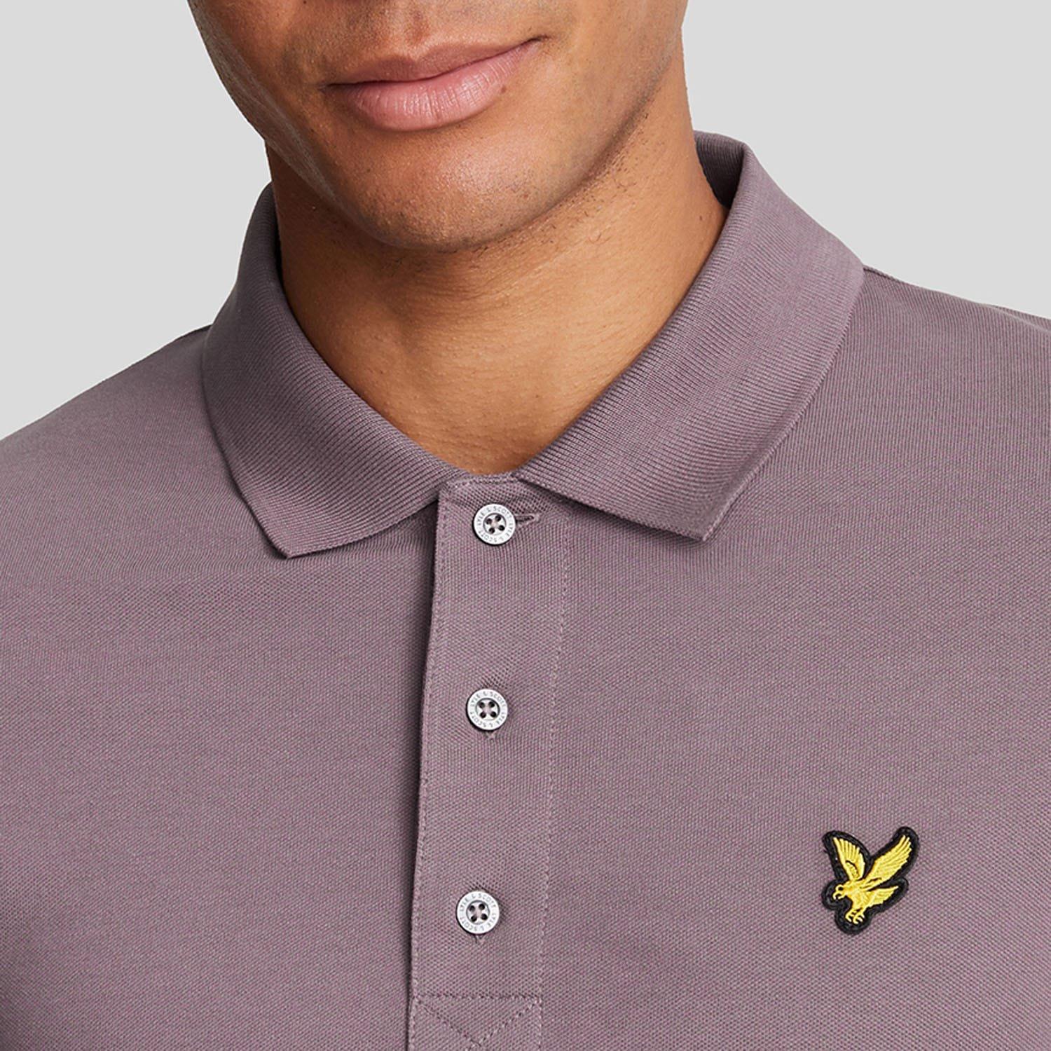 Mauve - Lyle and Scott - Plain Polo Shirt - 4