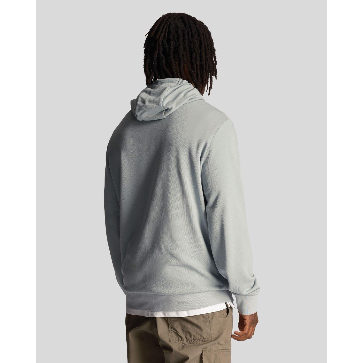 Blue - Lyle and Scott - Loopback Embroidered Hoodie - 3