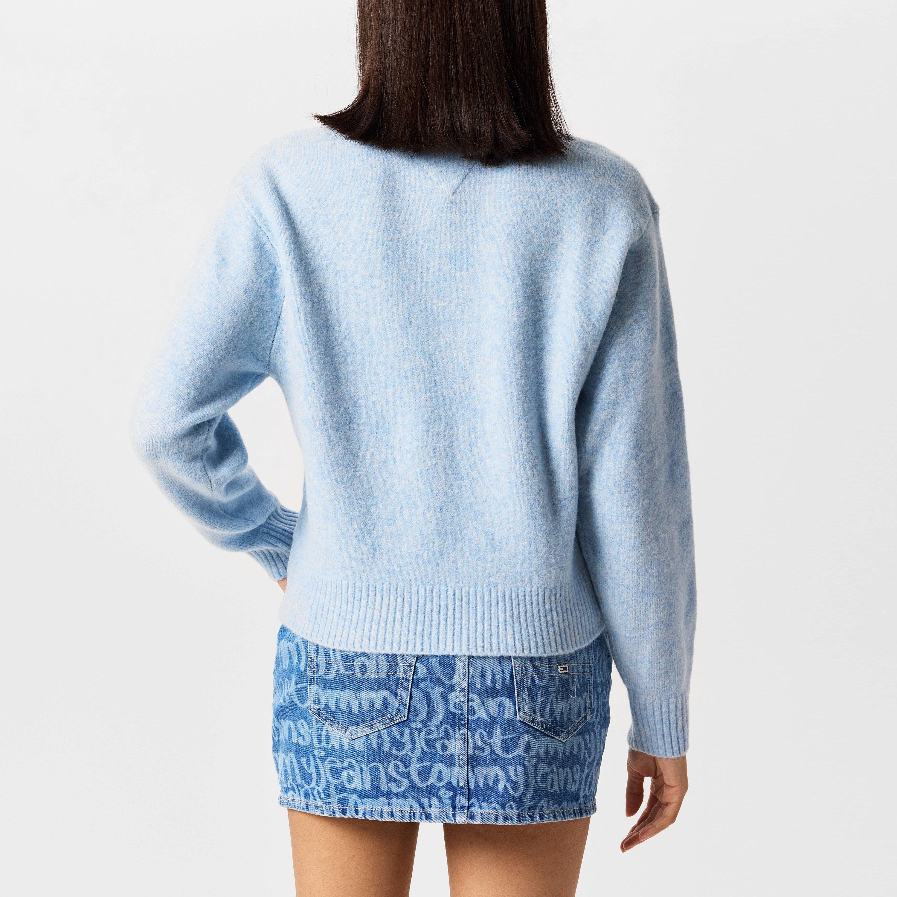 Barco azul M - Tommy Jeans - Melange Flag Pull Over Sweater - 4