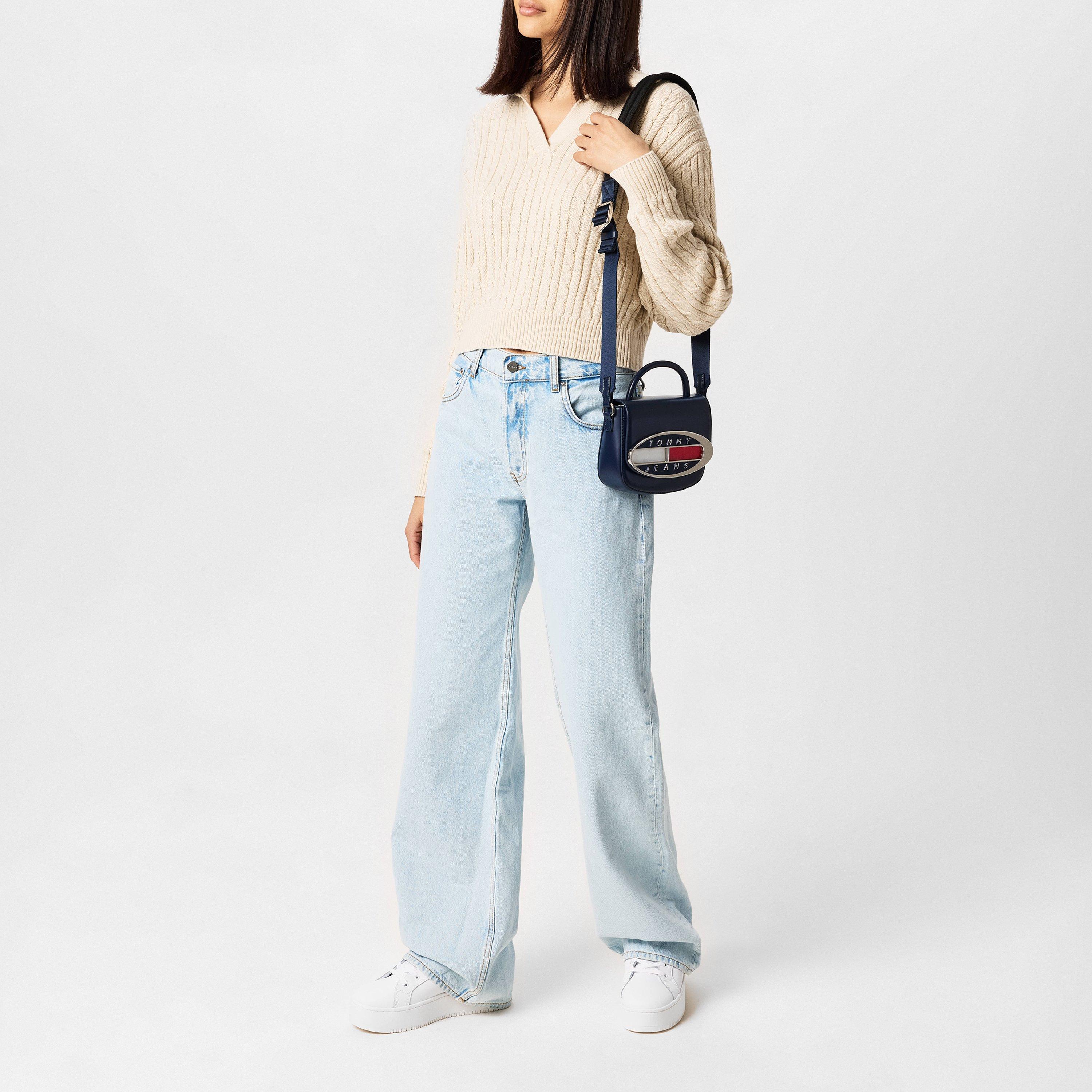 Ancient White M - Tommy Jeans - Cable Rugby Pullover sweater - 6