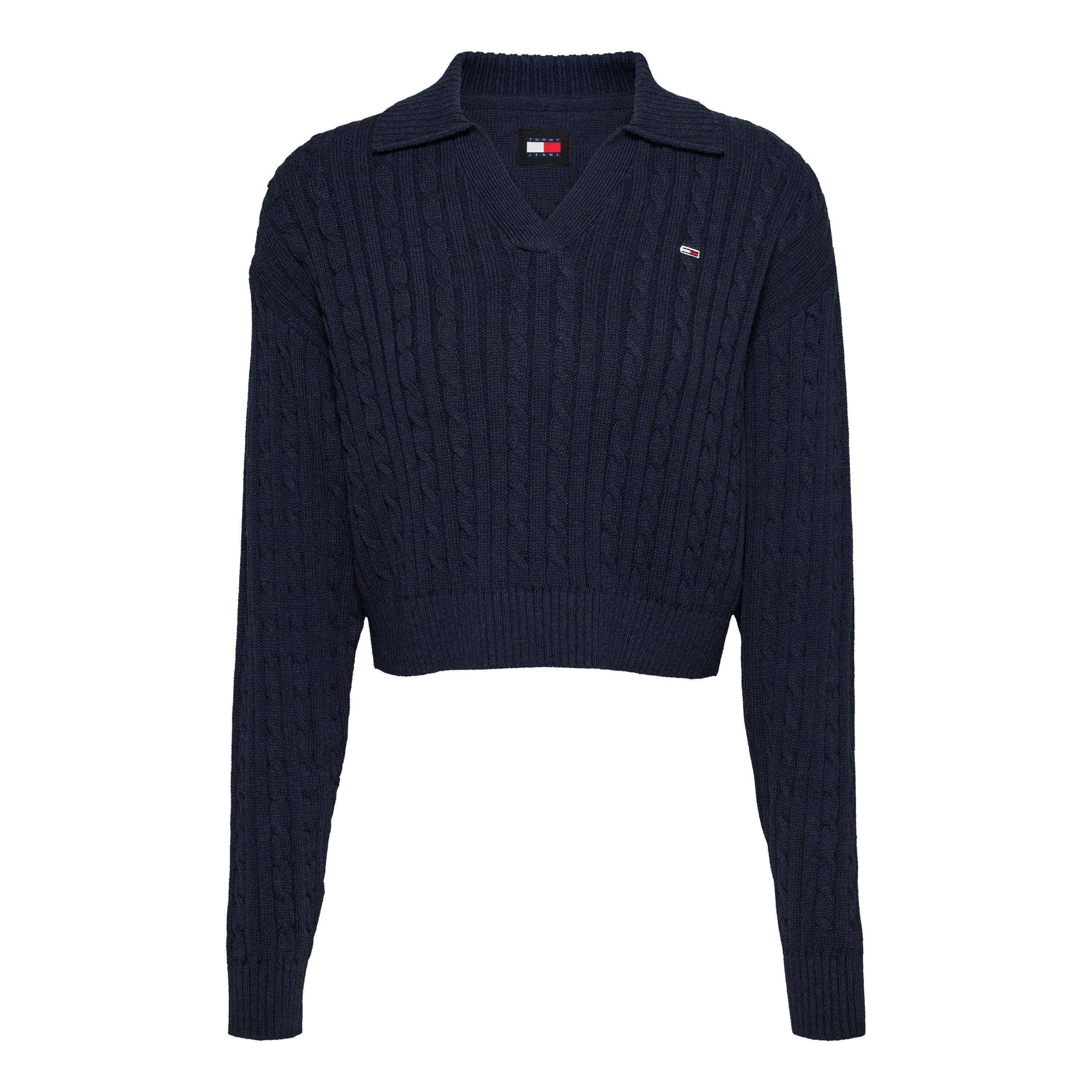 Dark Navy M - Tommy Jeans - Cable Rugby Pullover sweater - 5