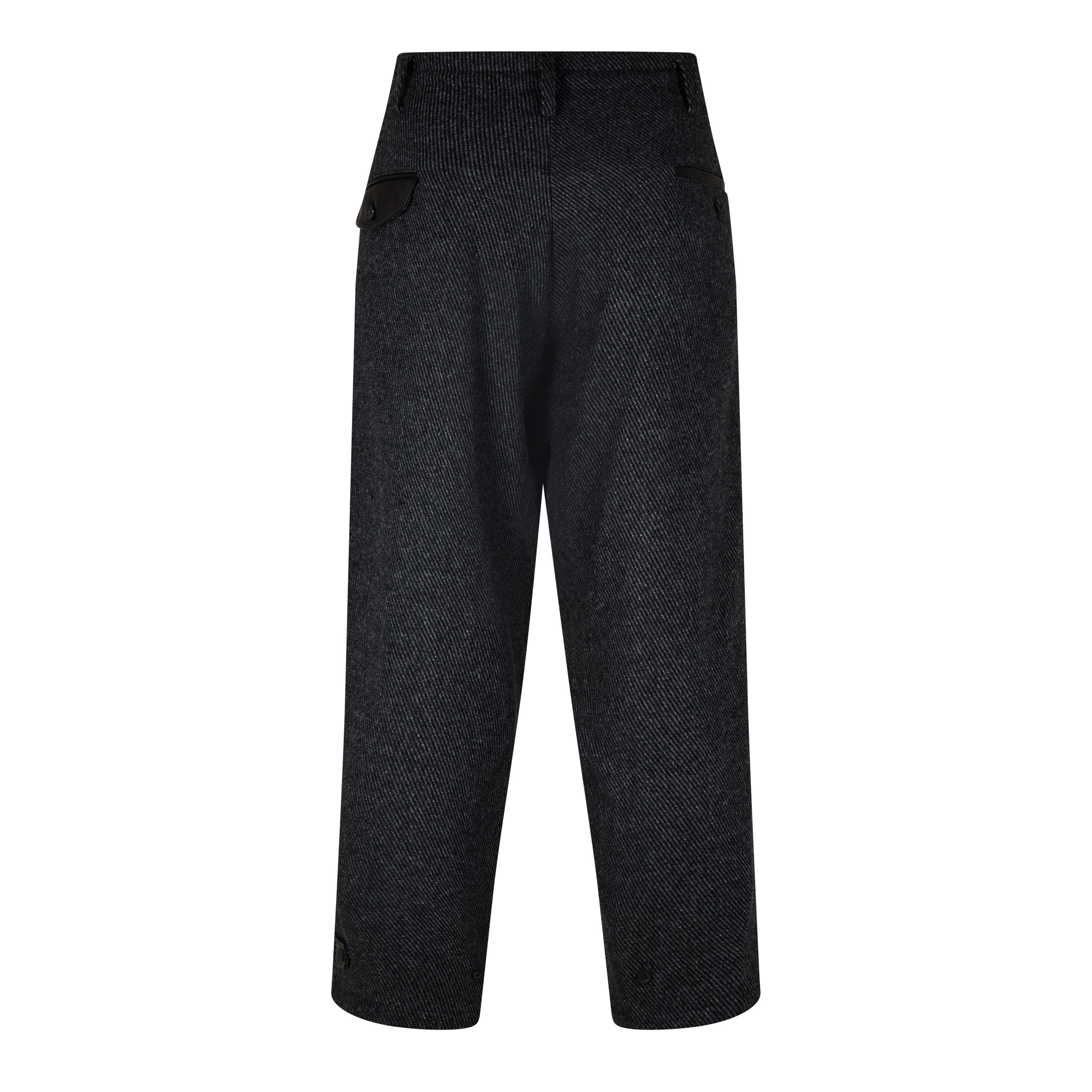 Black 1 - Yohji Yamamoto - Men's Tailored Dress Trousers - 2
