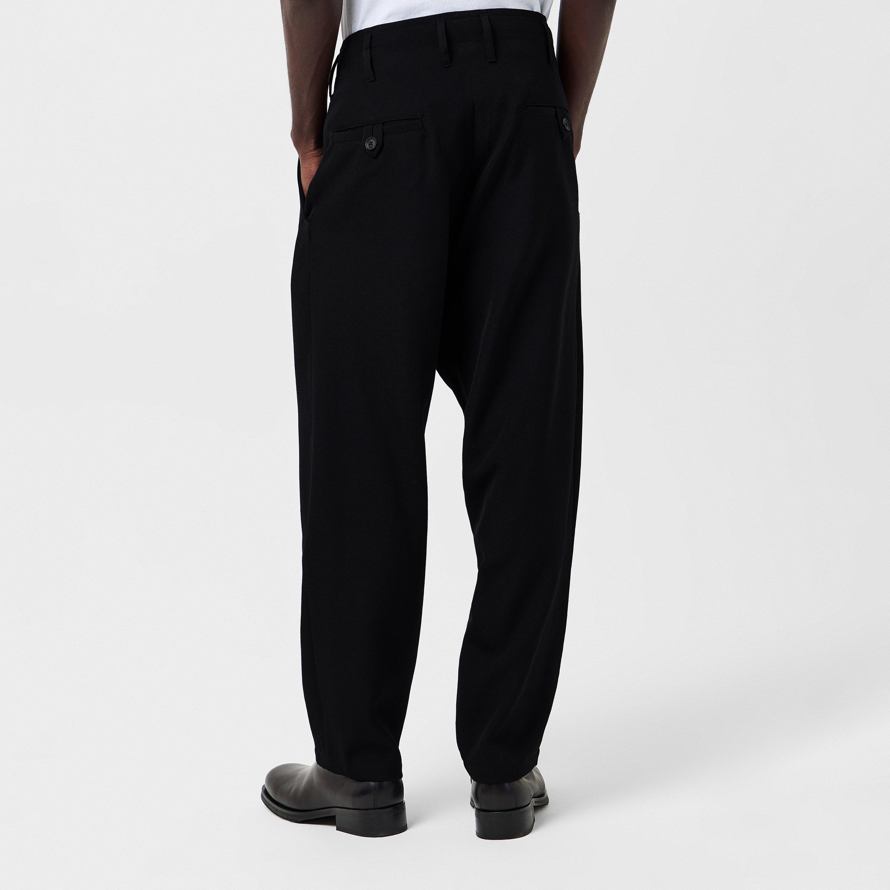 Black 1 - Yohji Yamamoto - Men's Pleated Trousers - 4