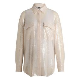 Boss Relaxed Fit Sequined Blouse