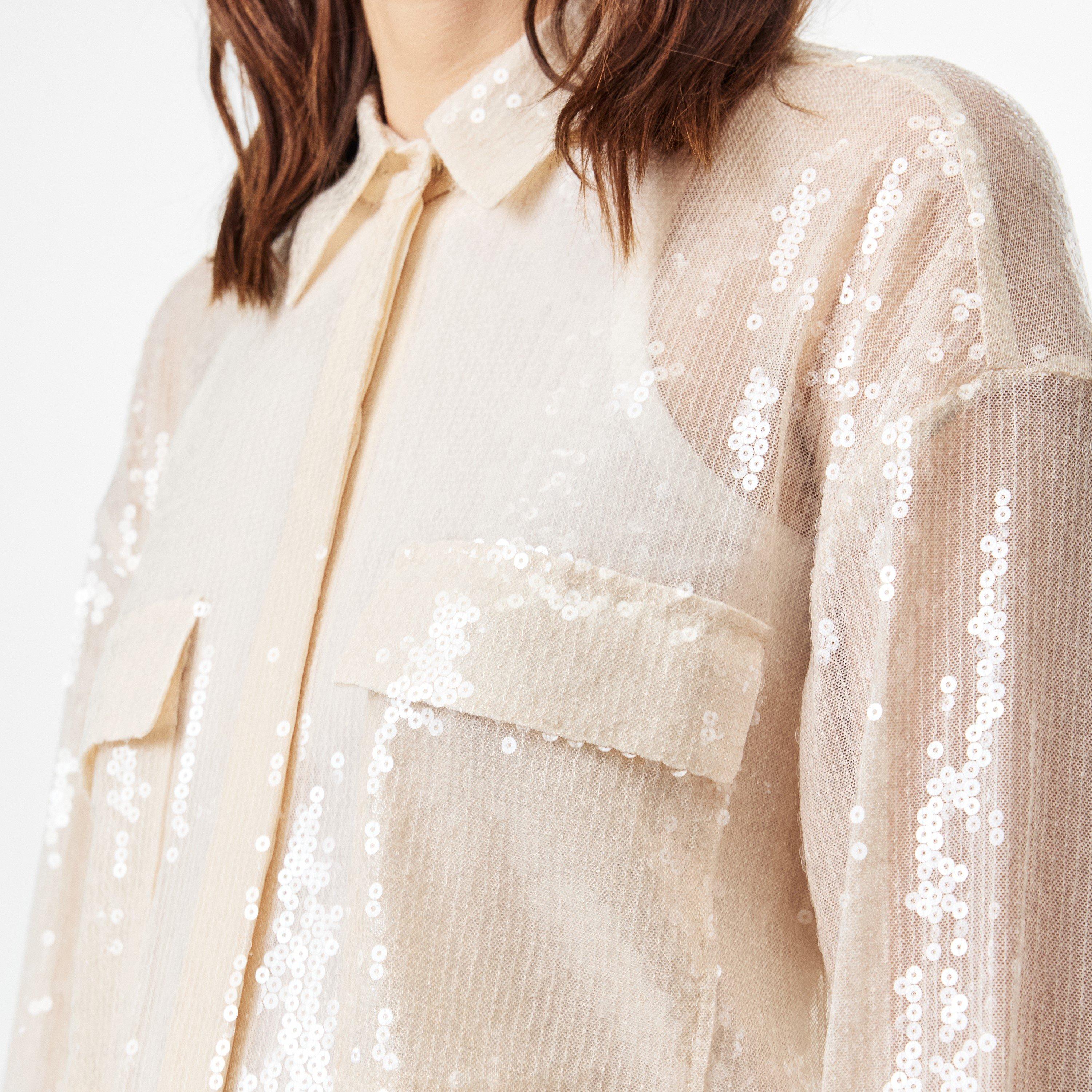 Open Orange - Boss - Women's C Sequined Blouse - 4