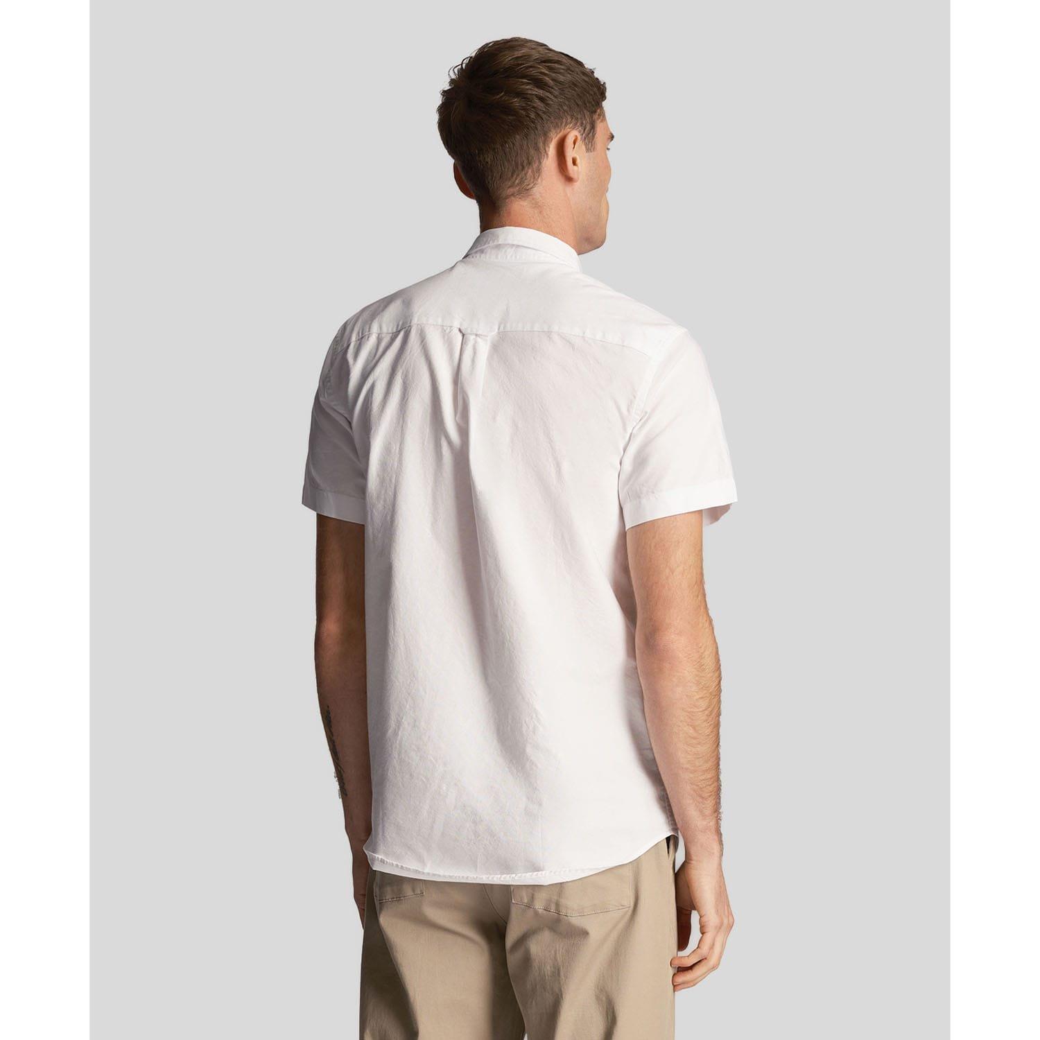 White - Lyle and Scott - Short Sleeve Oxford Shirt - 3
