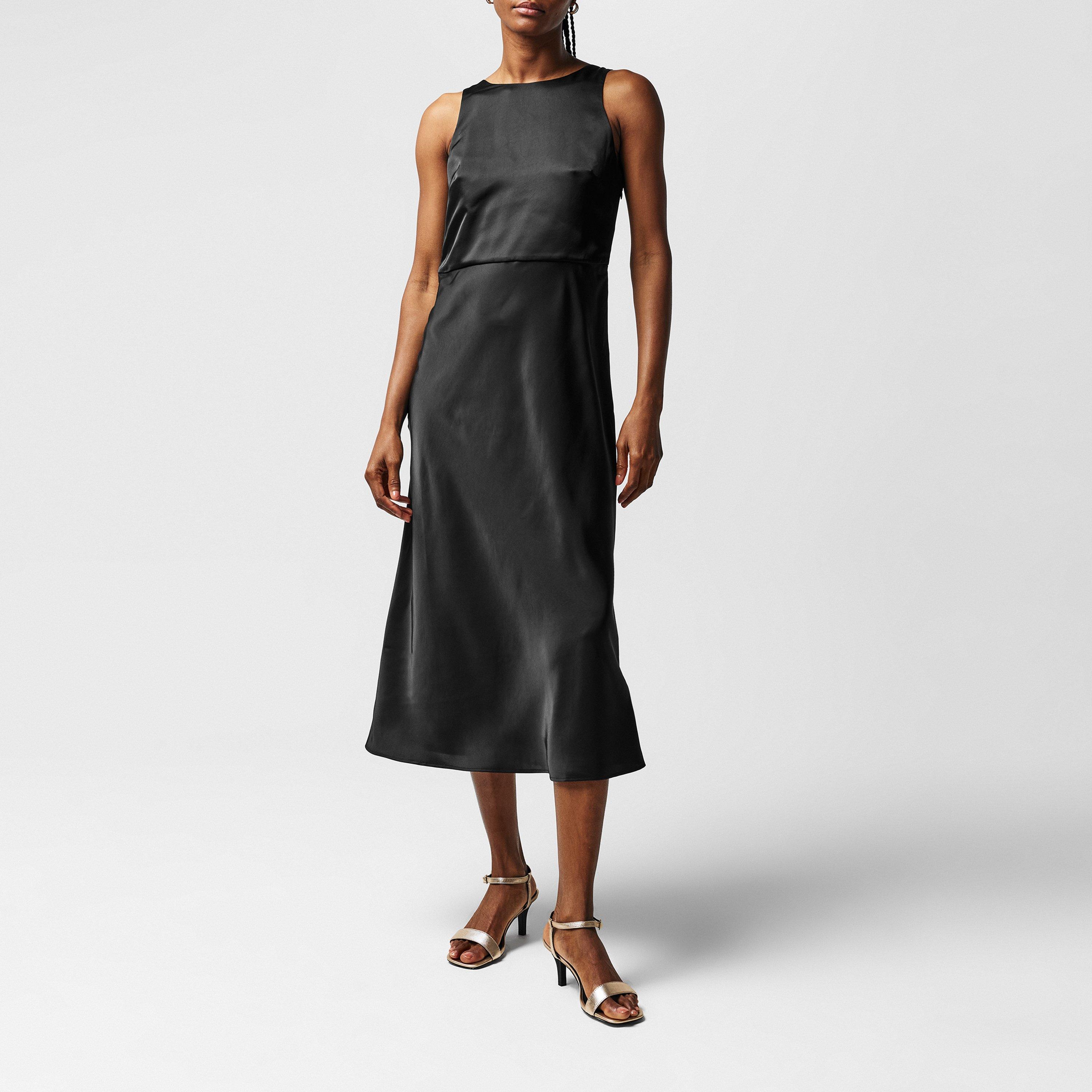 Black - Boss - Women's Dress with Cut Out Detailing - 1