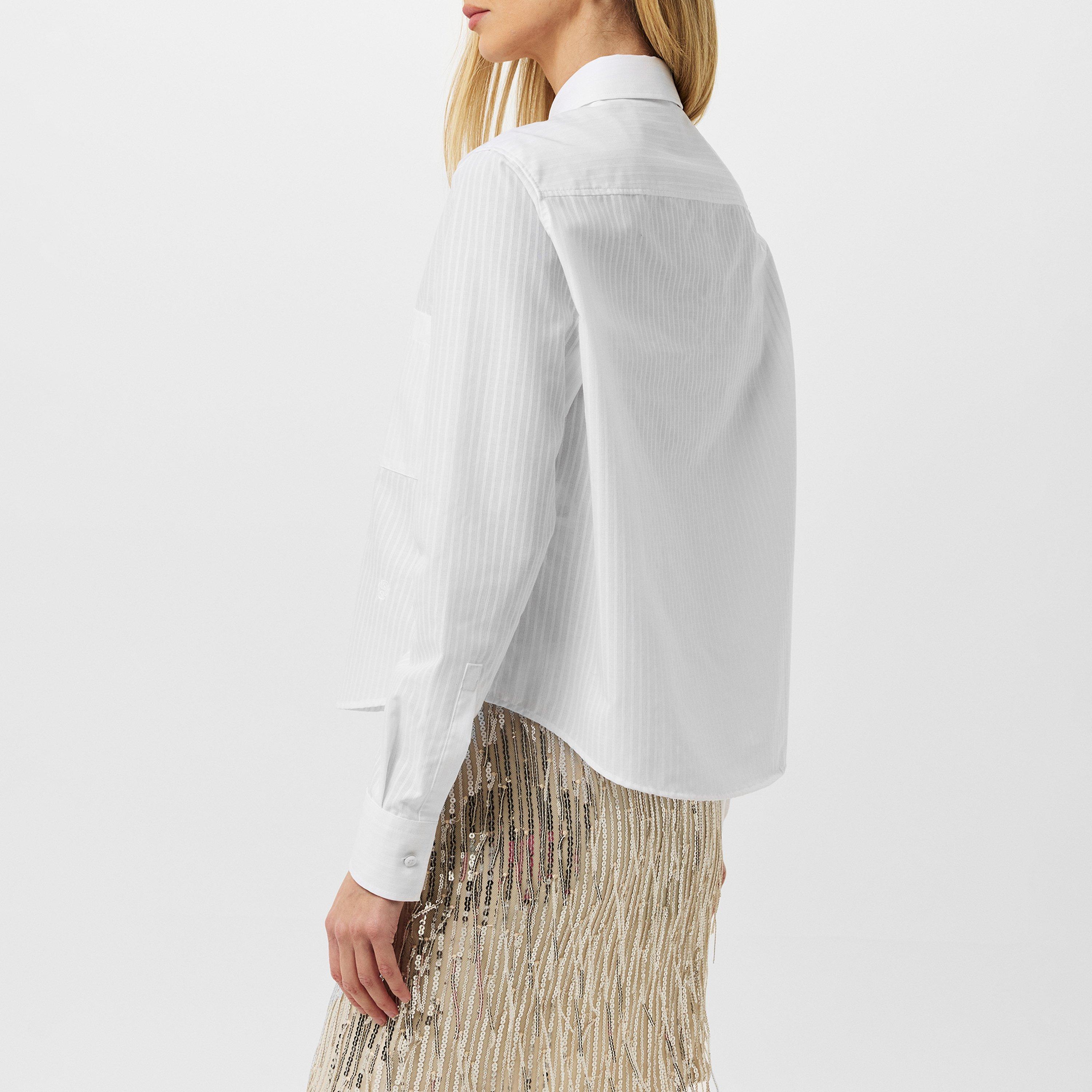 White - Boss - Women's Brielle Monday Premium Poplin Shirt - 3