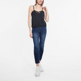 Be You BY Lace Trim Cami Top Womens