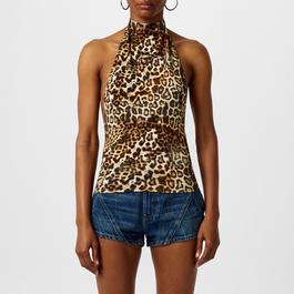 Jaded London Animal Print Halter Top