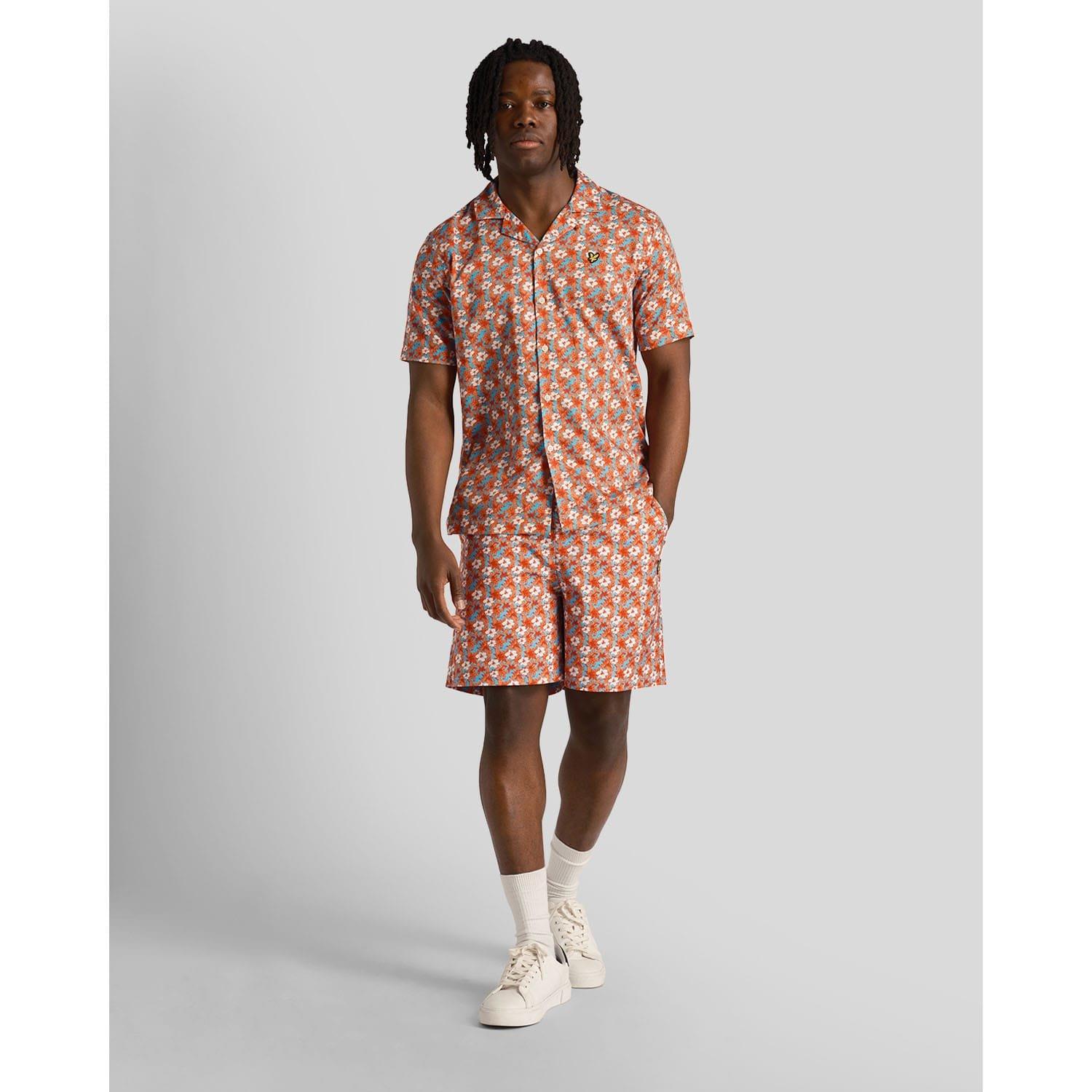 Orange - Lyle and Scott - Floral Print Resort Shirt - 2