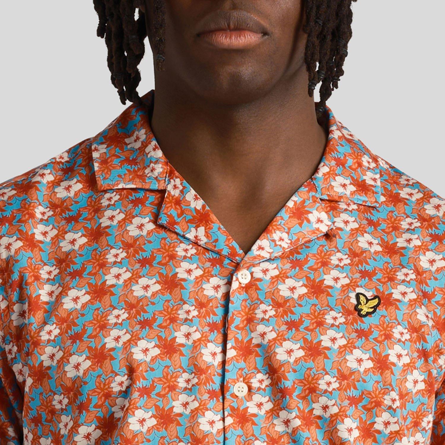 Orange - Lyle and Scott - Floral Print Resort Shirt - 4
