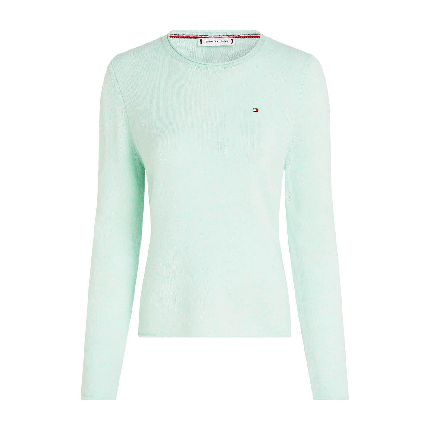Minty Green - Tommy Hilfiger - Boat Neck Slim Long Sleeve Jumper from Tommy Hilfiger - 5