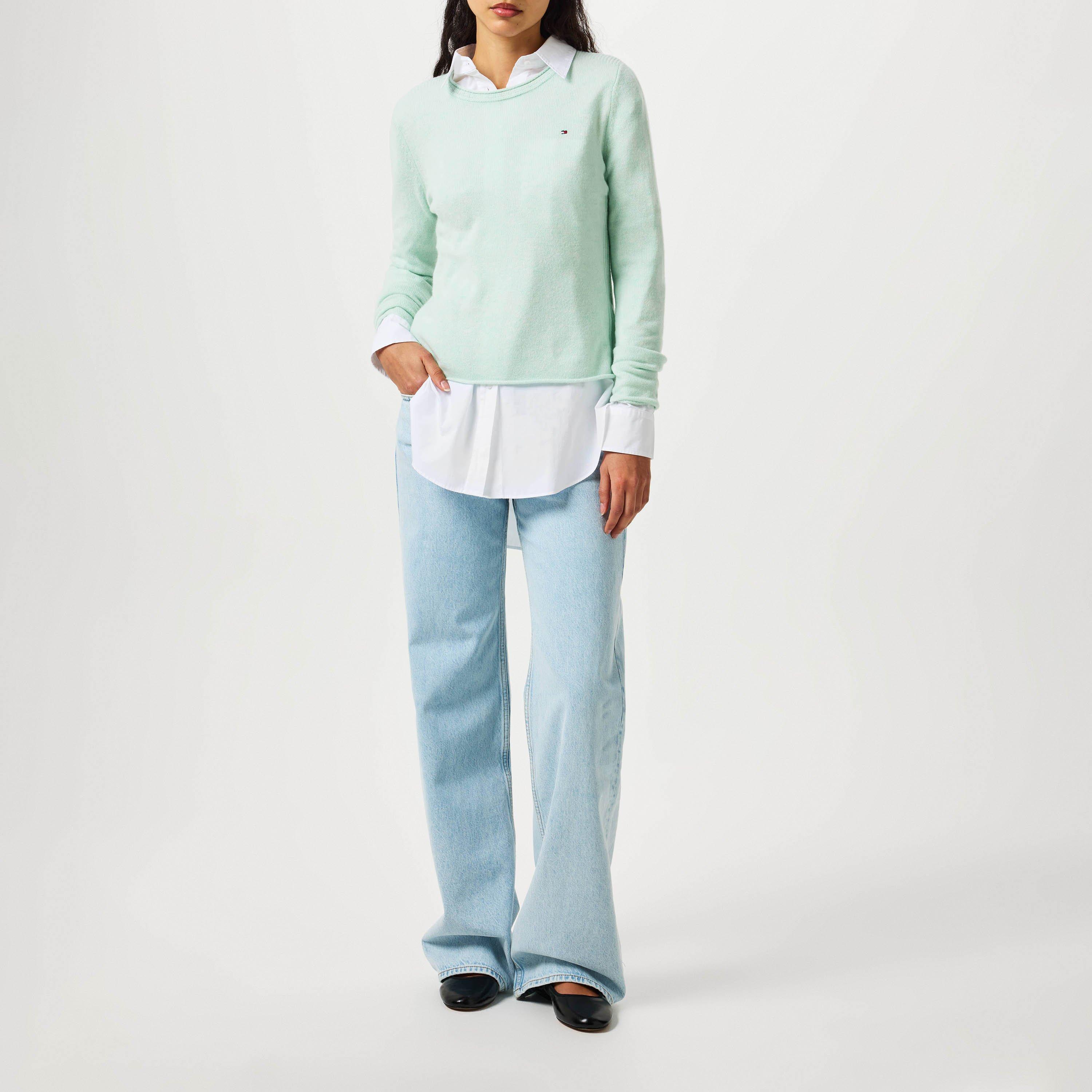 Minty Green - Tommy Hilfiger - Boat Neck Slim Long Sleeve Jumper from Tommy Hilfiger - 4