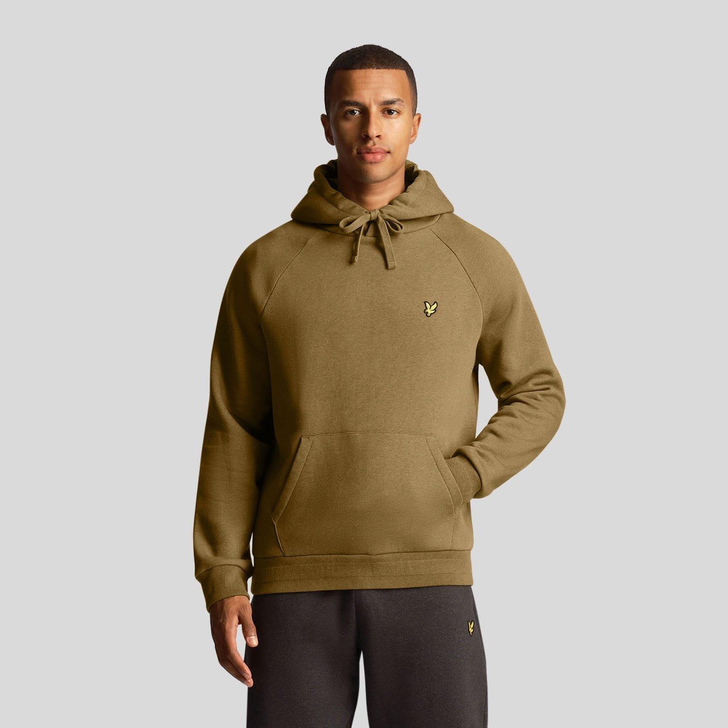 Olive - Lyle and Scott - Raglan Racked Hoodie - 1