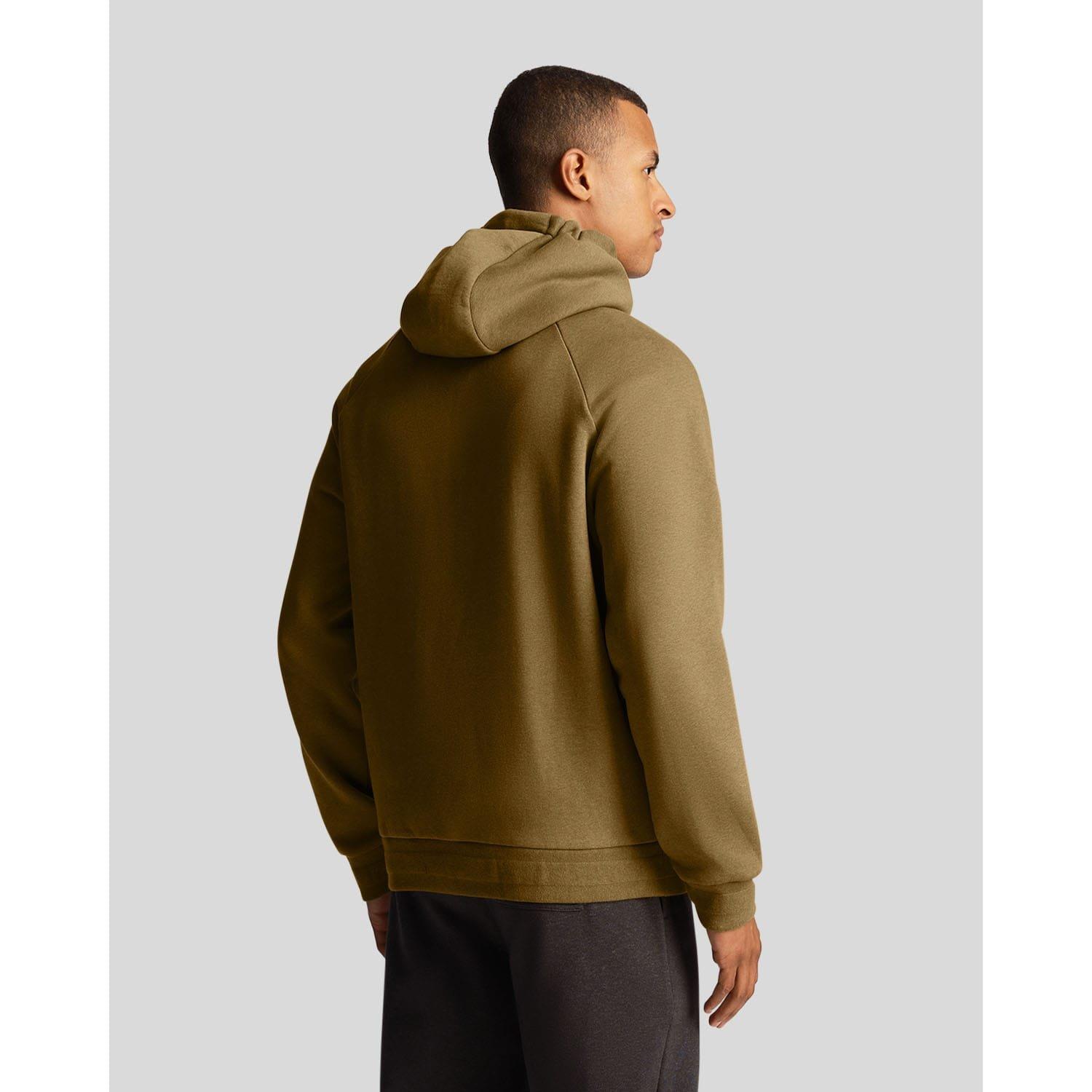 Olive - Lyle and Scott - Raglan Racked Hoodie - 3