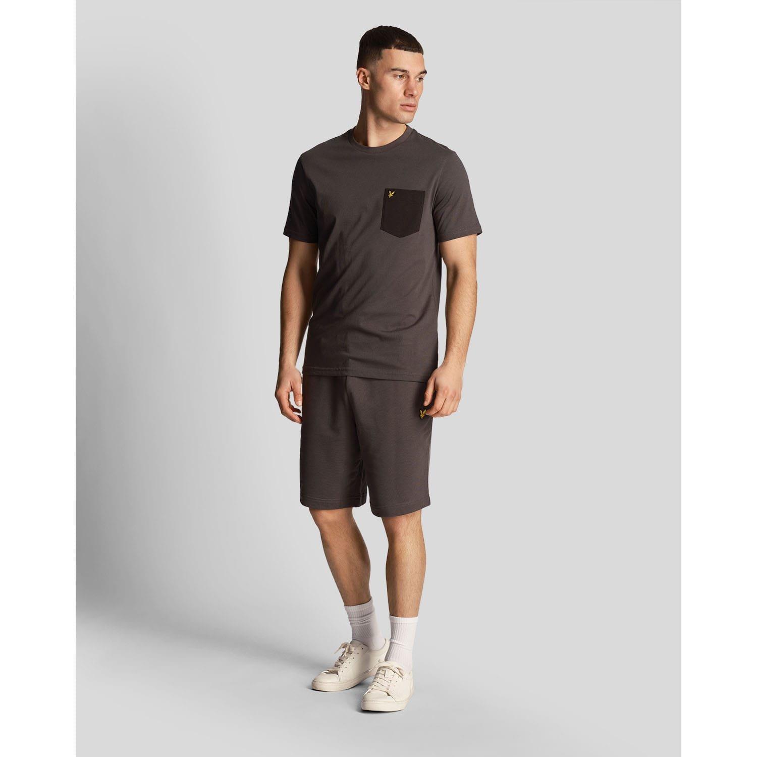 Grey Black - Lyle and Scott - Contrast Pocket T-Shirt - 2