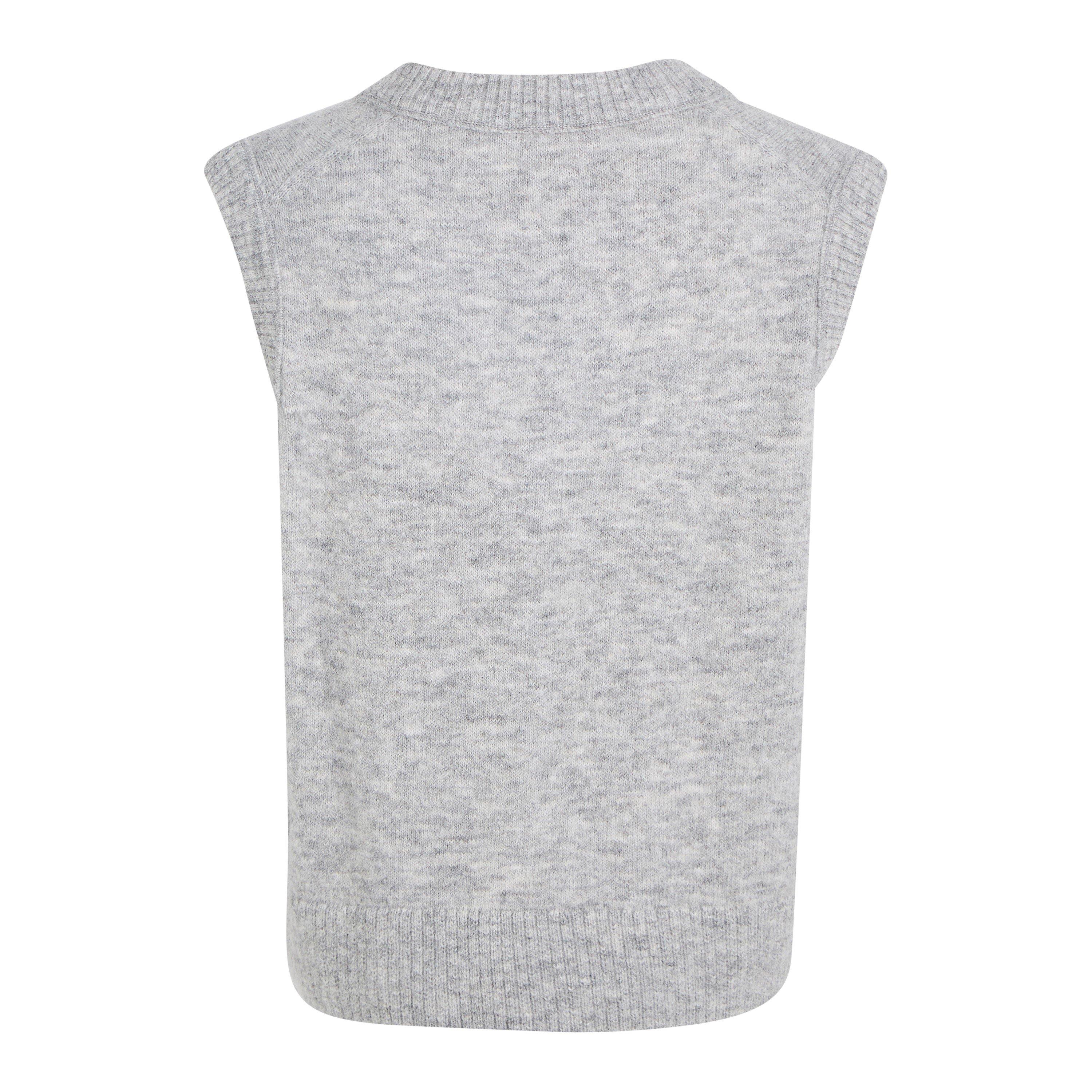 Gris Heather - Calvin Klein Jeans - Women's Textured Knitted Sweater Vests - 6