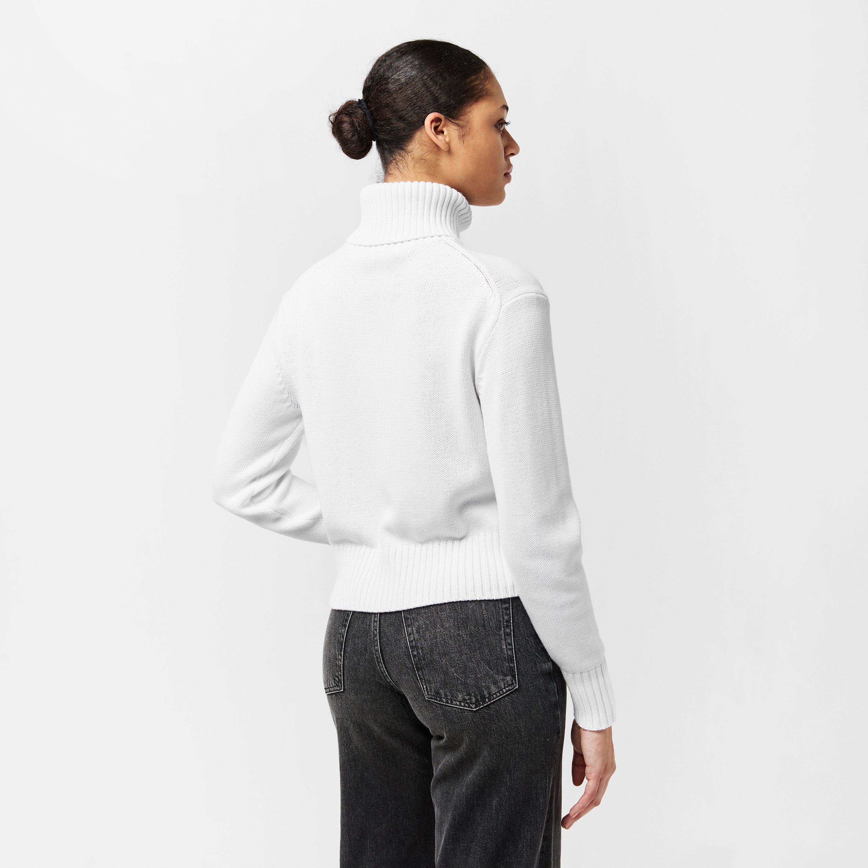 Brilliant White - Calvin Klein Jeans - Funnel Neck Sweater - 4
